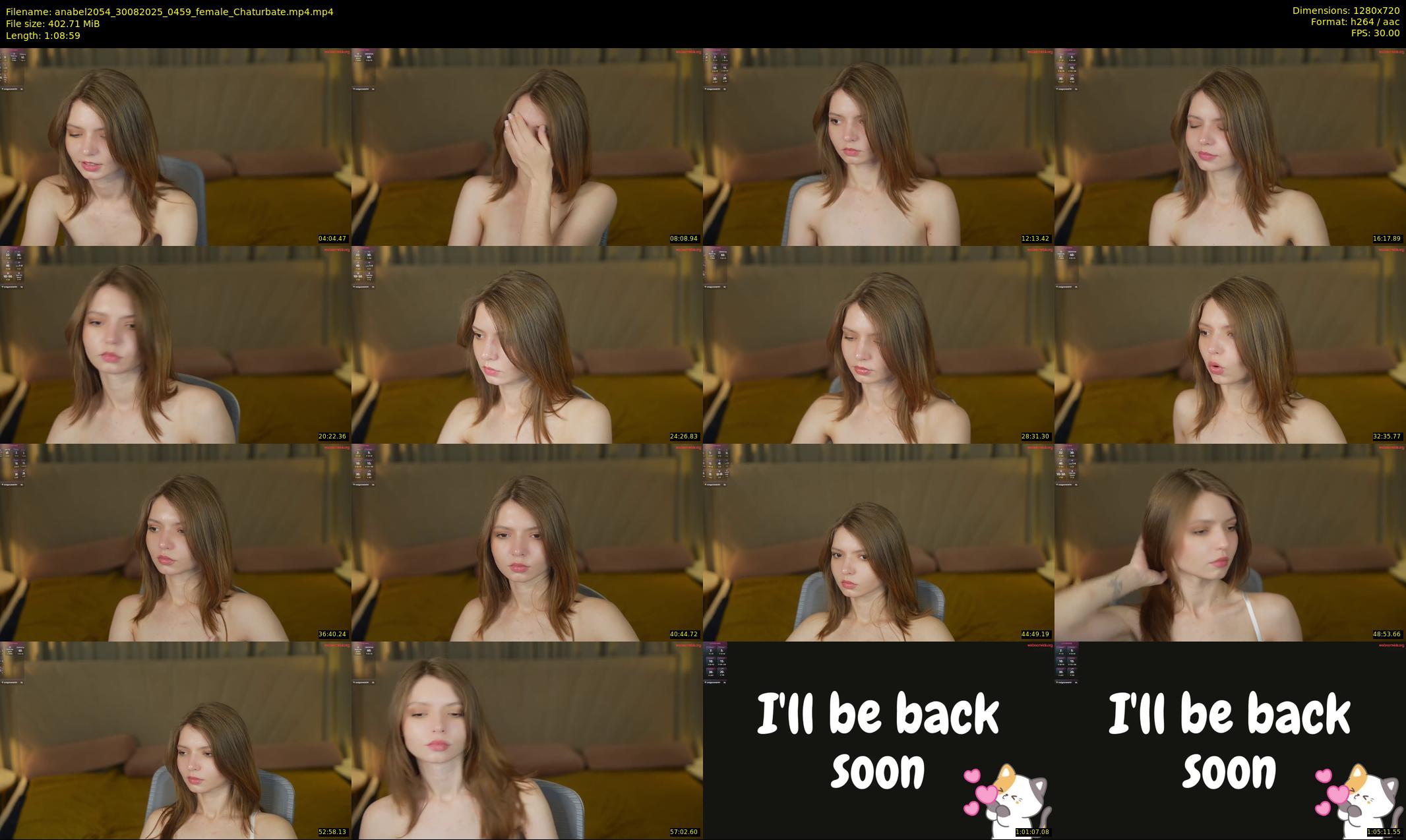 anabel2054 — 69 minute Chaturbate female cam show recording, 720p, Aug 30, 2025