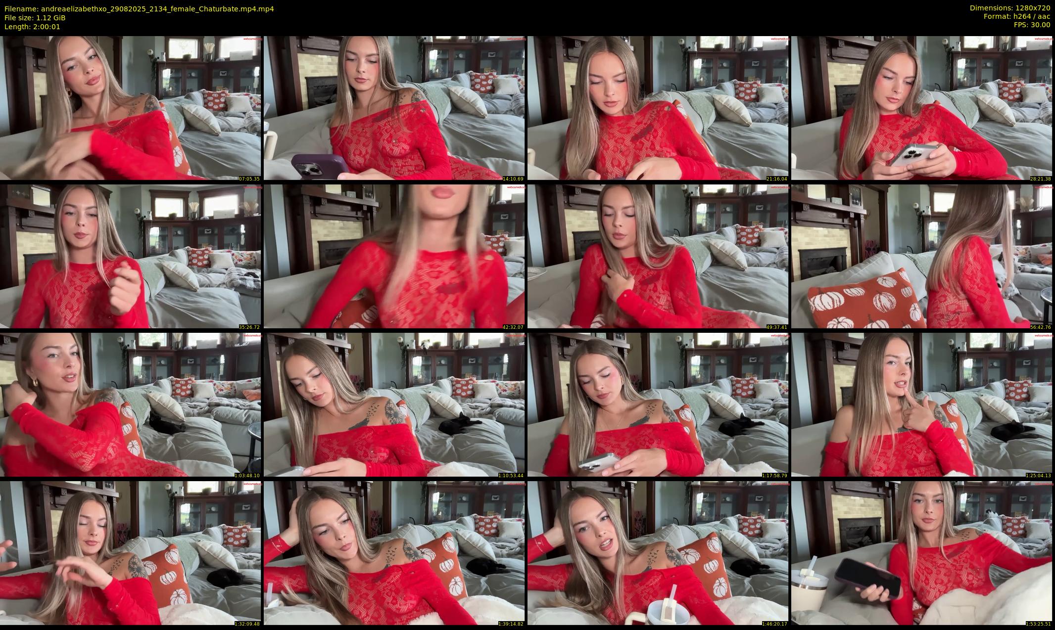 andreaelizabethxo — 121 minute Chaturbate female cam show recording, 720p, Aug 29, 2025