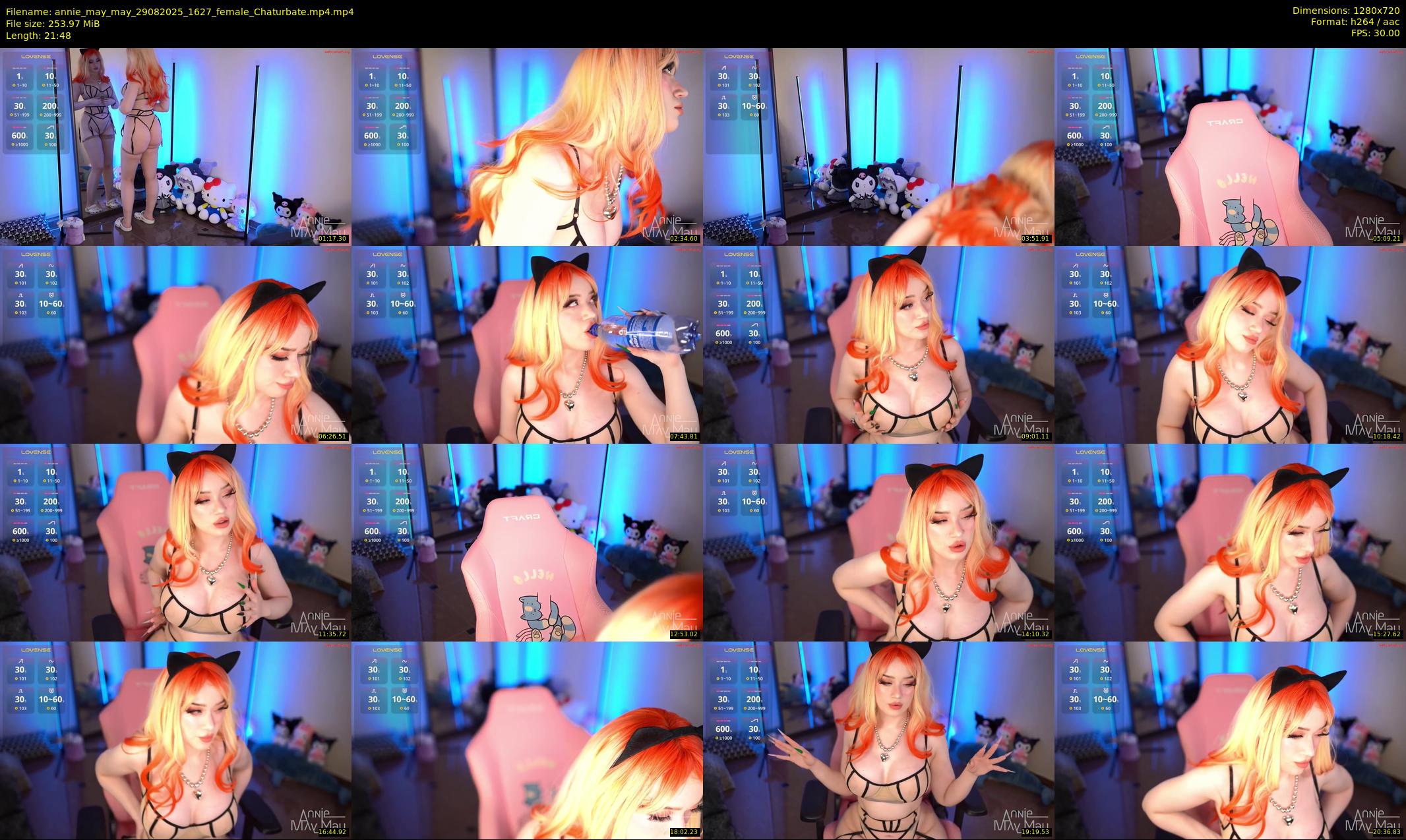 annie_may_may — 22 minute Chaturbate female cam show recording, 720p, Aug 29, 2025