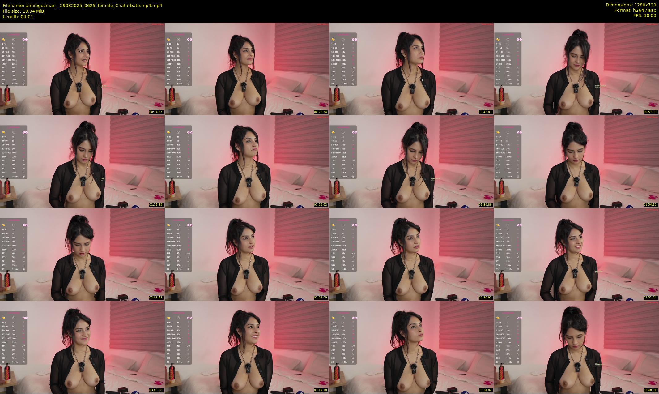 annieguzman_ — 5 minute Chaturbate female cam show recording, 720p, Aug 29, 2025