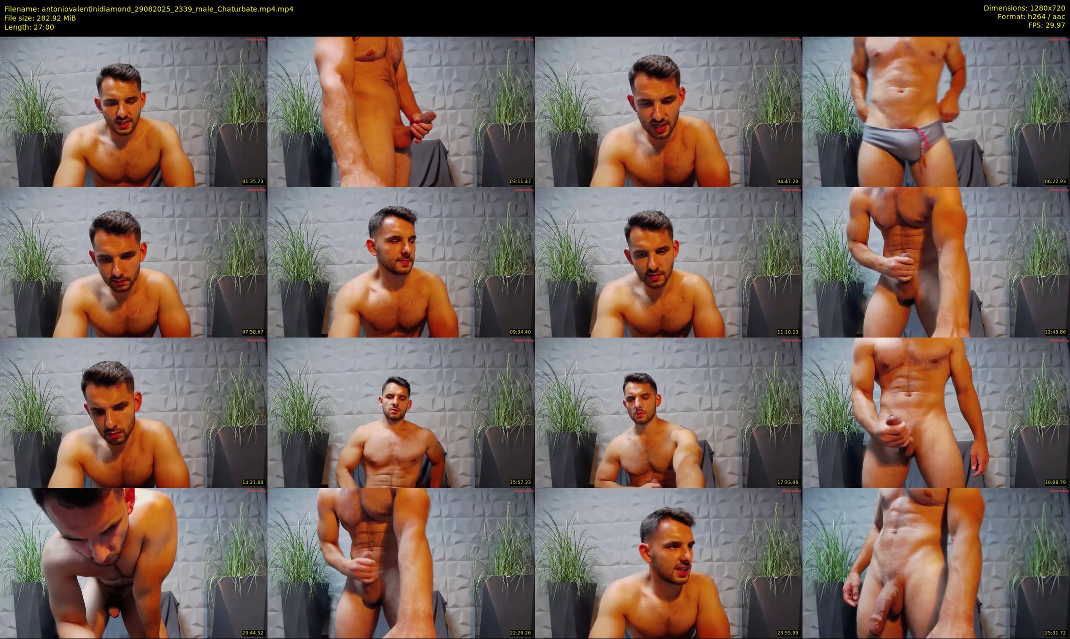 antoniovalentinidiamond — 27 minute Chaturbate male cam show recording, 720p, Aug 29, 2025