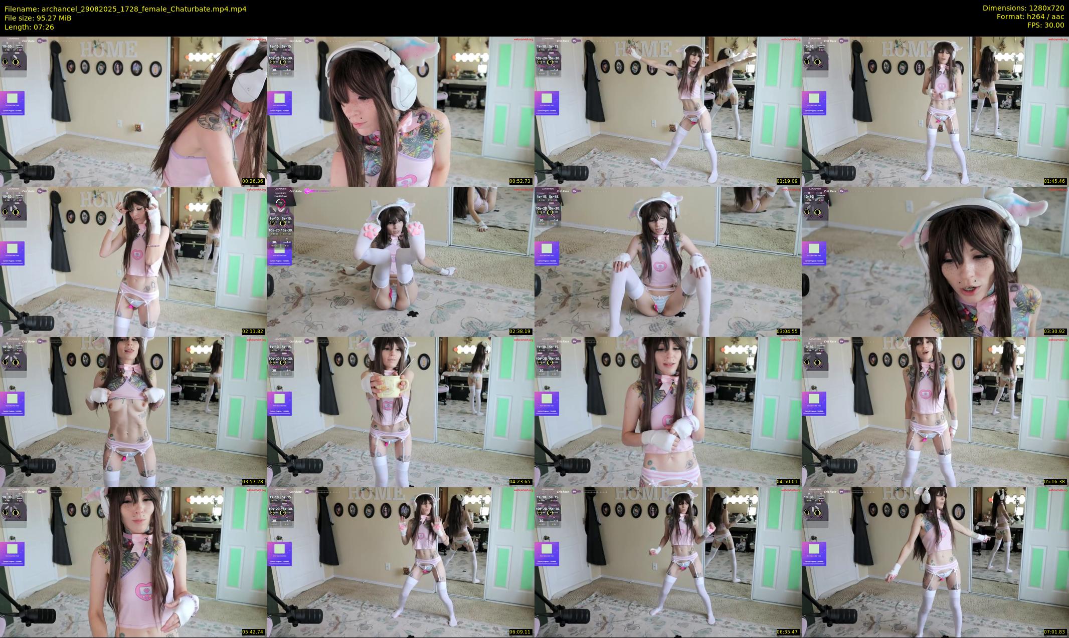 archancel — 8 minute Chaturbate female cam show recording, 720p, Aug 29, 2025
