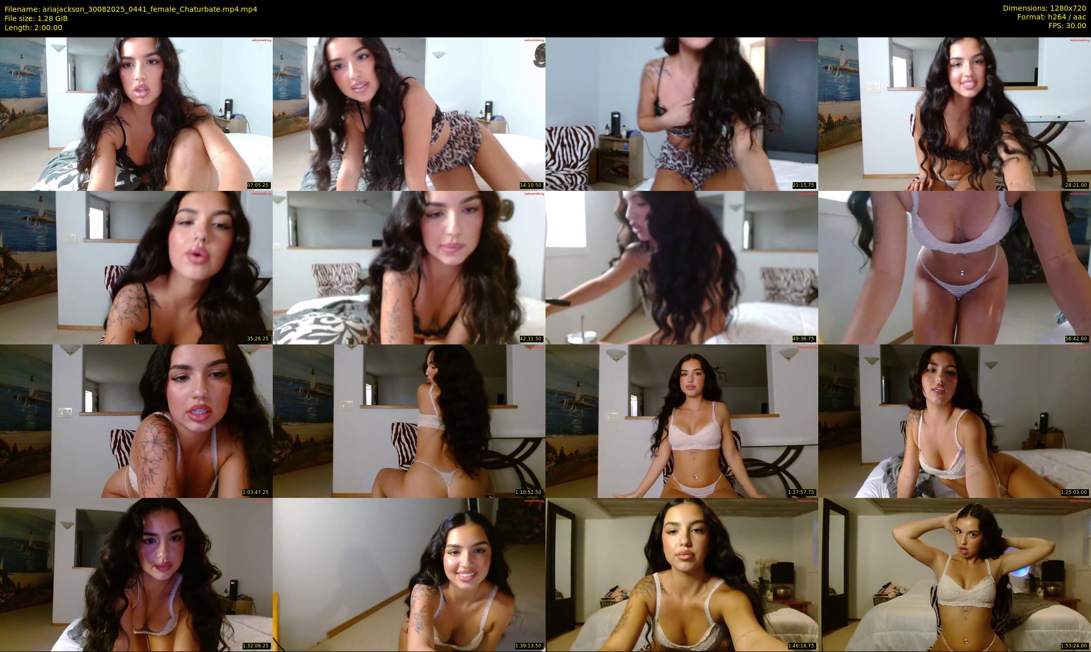 ariajackson — 120 minute Chaturbate female cam show recording, 720p, Aug 30, 2025