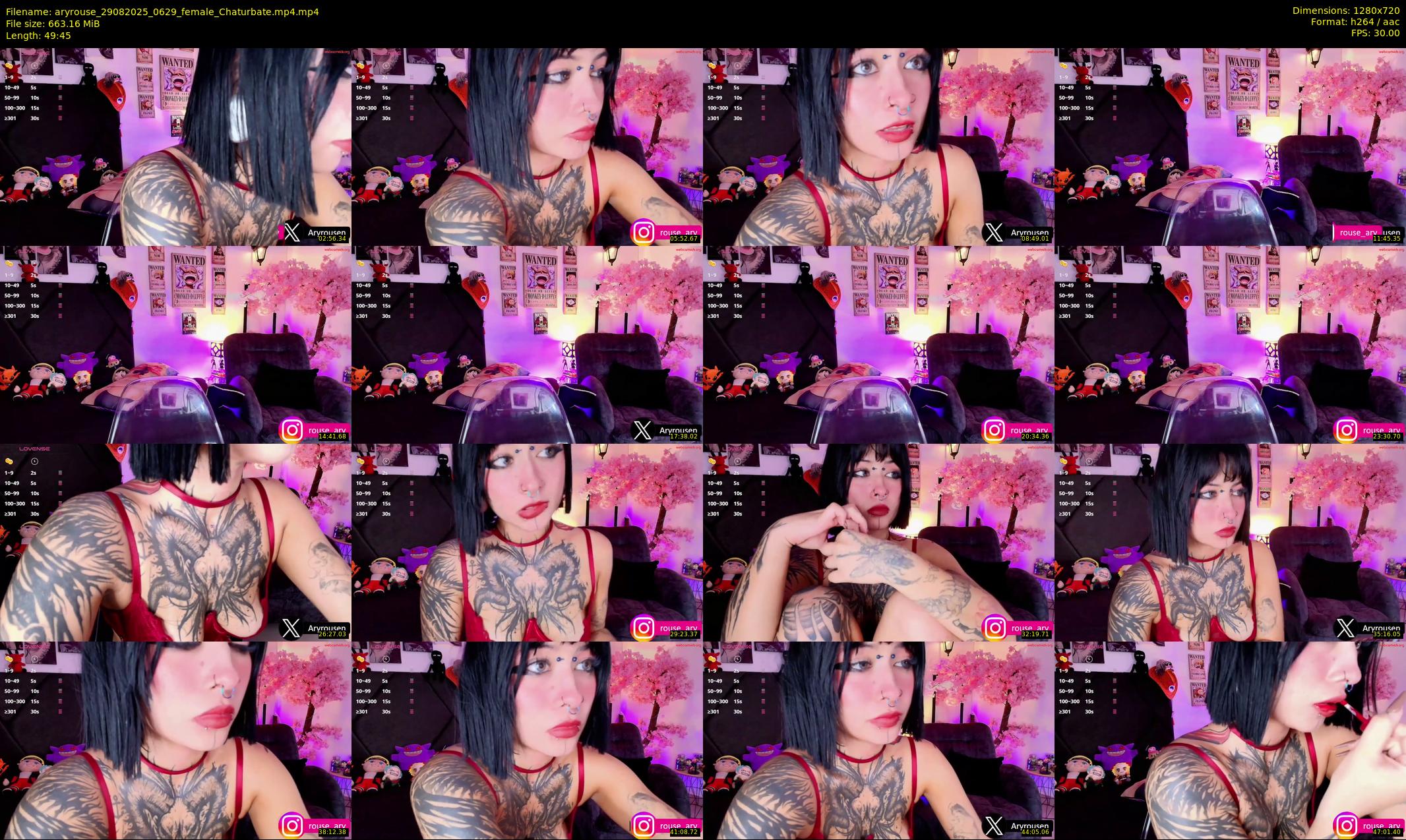 aryrouse — 50 minute Chaturbate female cam show recording, 720p, Aug 29, 2025