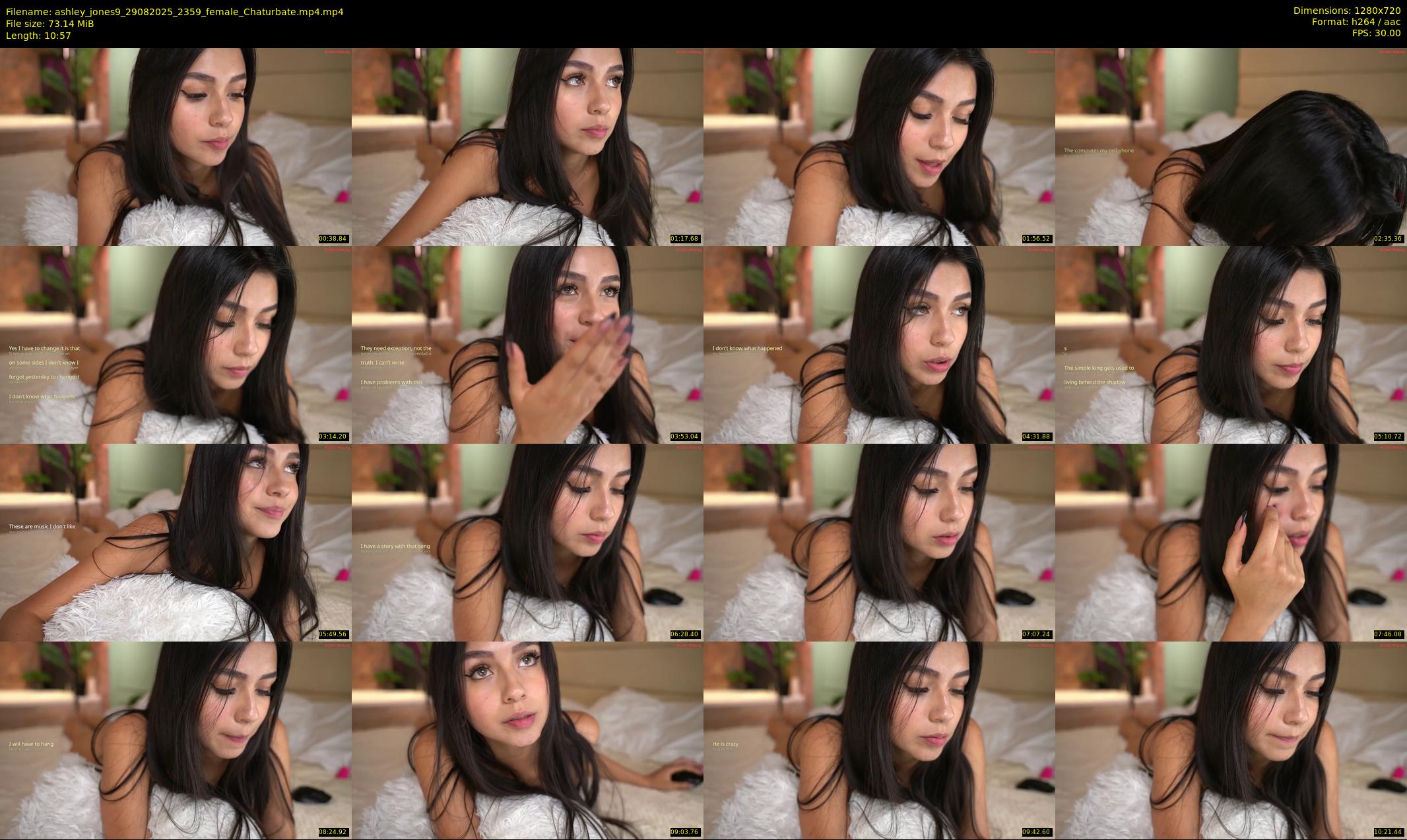 ashley_jones9 — 11 minute Chaturbate female cam show recording, 720p, Aug 29, 2025