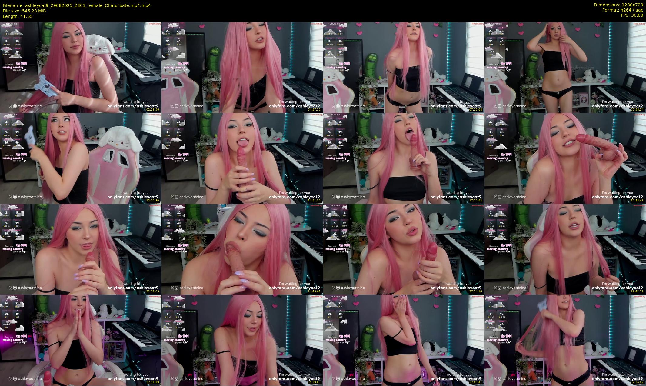 ashleycat9 — 42 minute Chaturbate female cam show recording, 720p, Aug 29, 2025