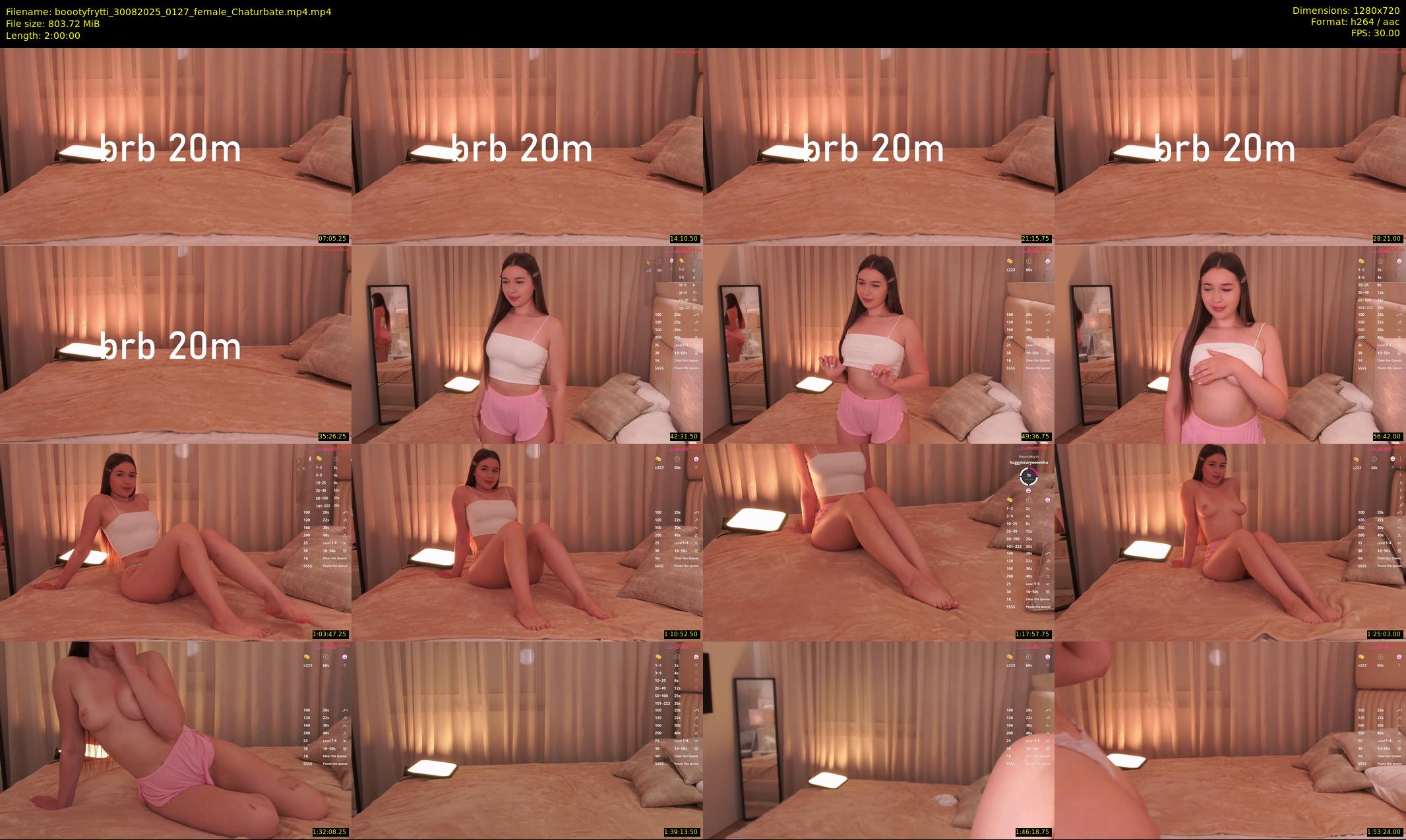 boootyfrytti — 120 minute Chaturbate female cam show recording, 720p, Aug 30, 2025