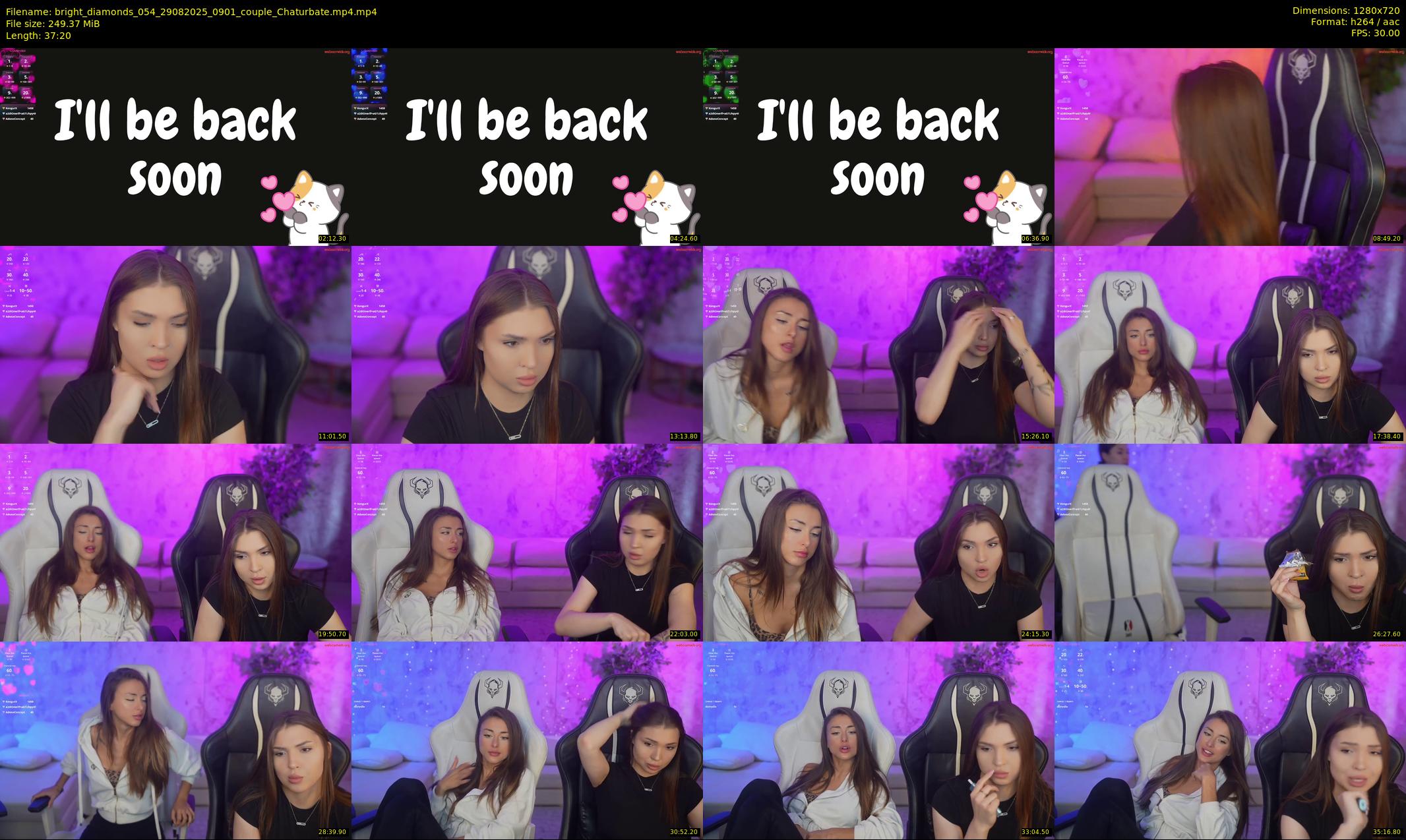 bright_diamonds_054 — 38 minute Chaturbate couple cam show recording, 720p, Aug 29, 2025