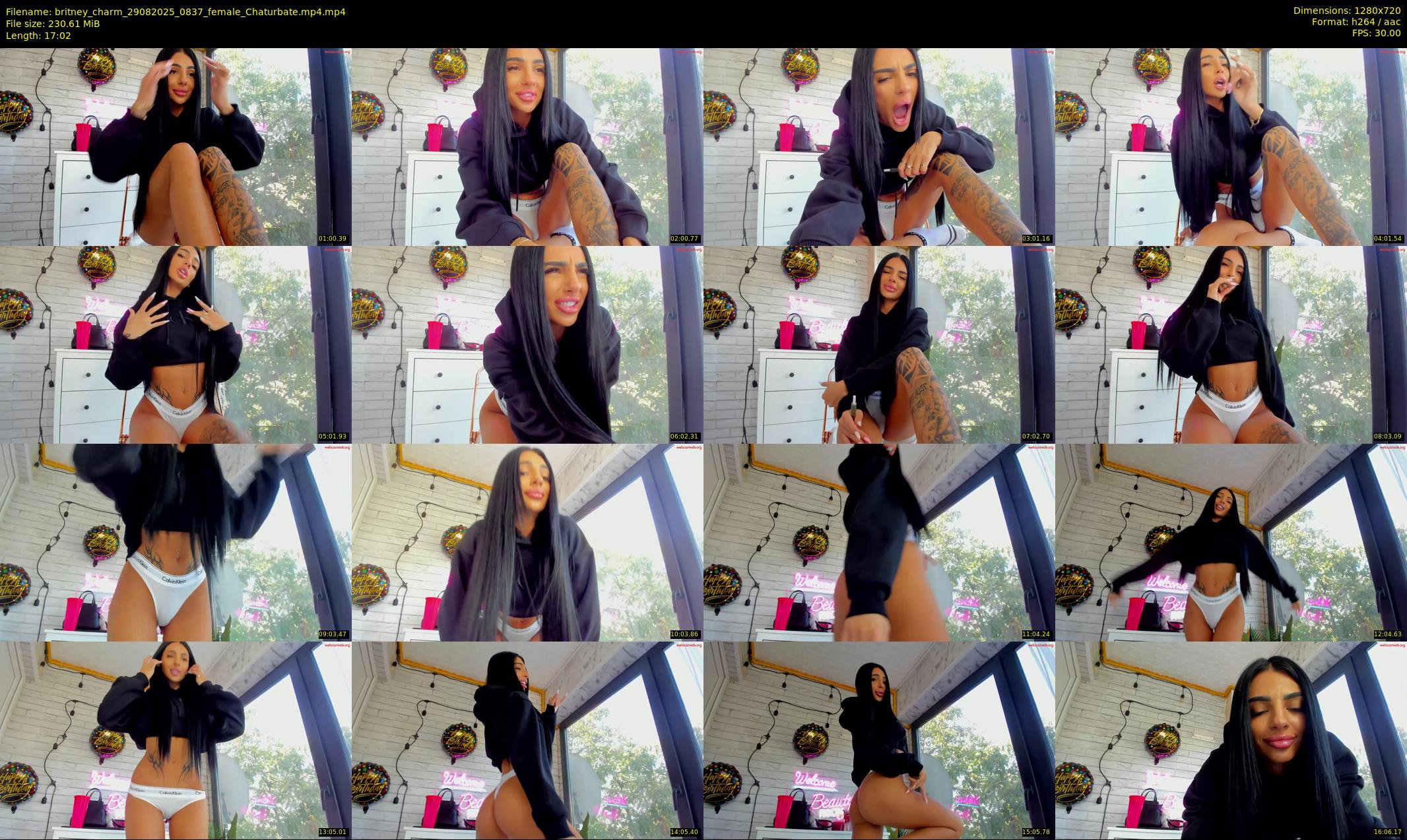 britney_charm — 18 minute Chaturbate female cam show recording, 720p, Aug 29, 2025