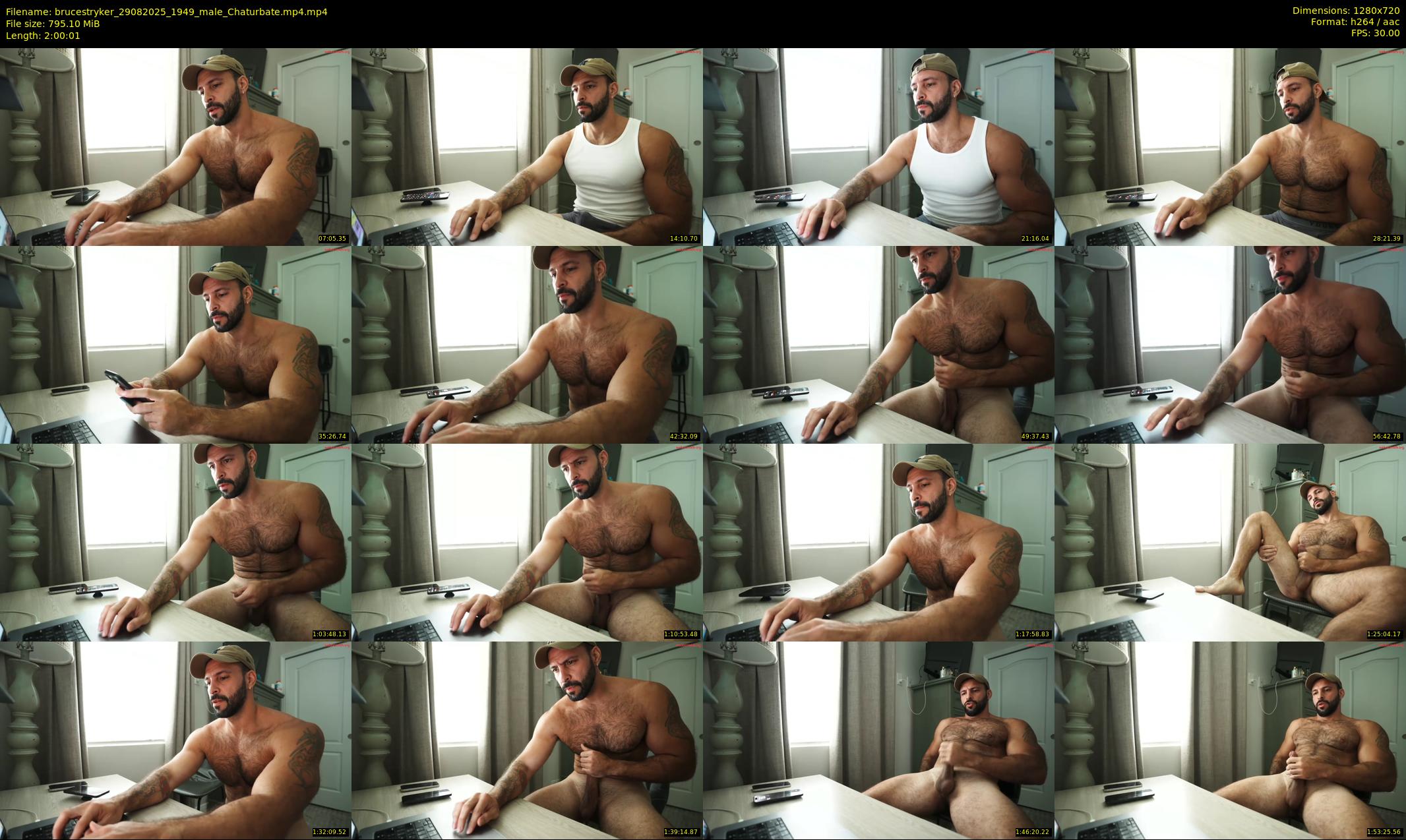 brucestryker — 121 minute Chaturbate male cam show recording, 720p, Aug 29, 2025