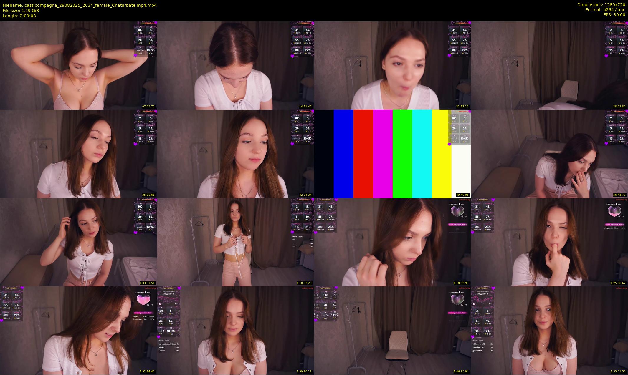 cassicompagna — 121 minute Chaturbate female cam show recording, 720p, Aug 29, 2025