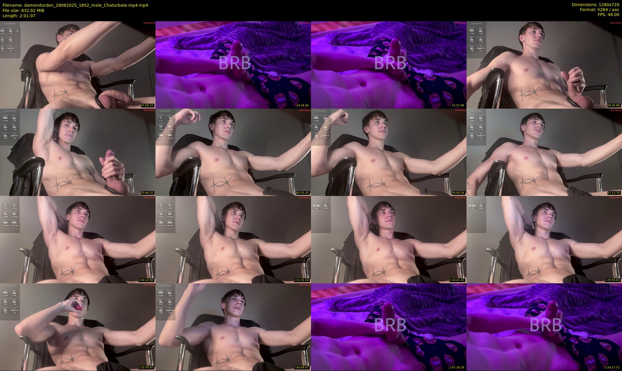 damondurden — 122 minute Chaturbate male cam show recording, 720p, Aug 29, 2025
