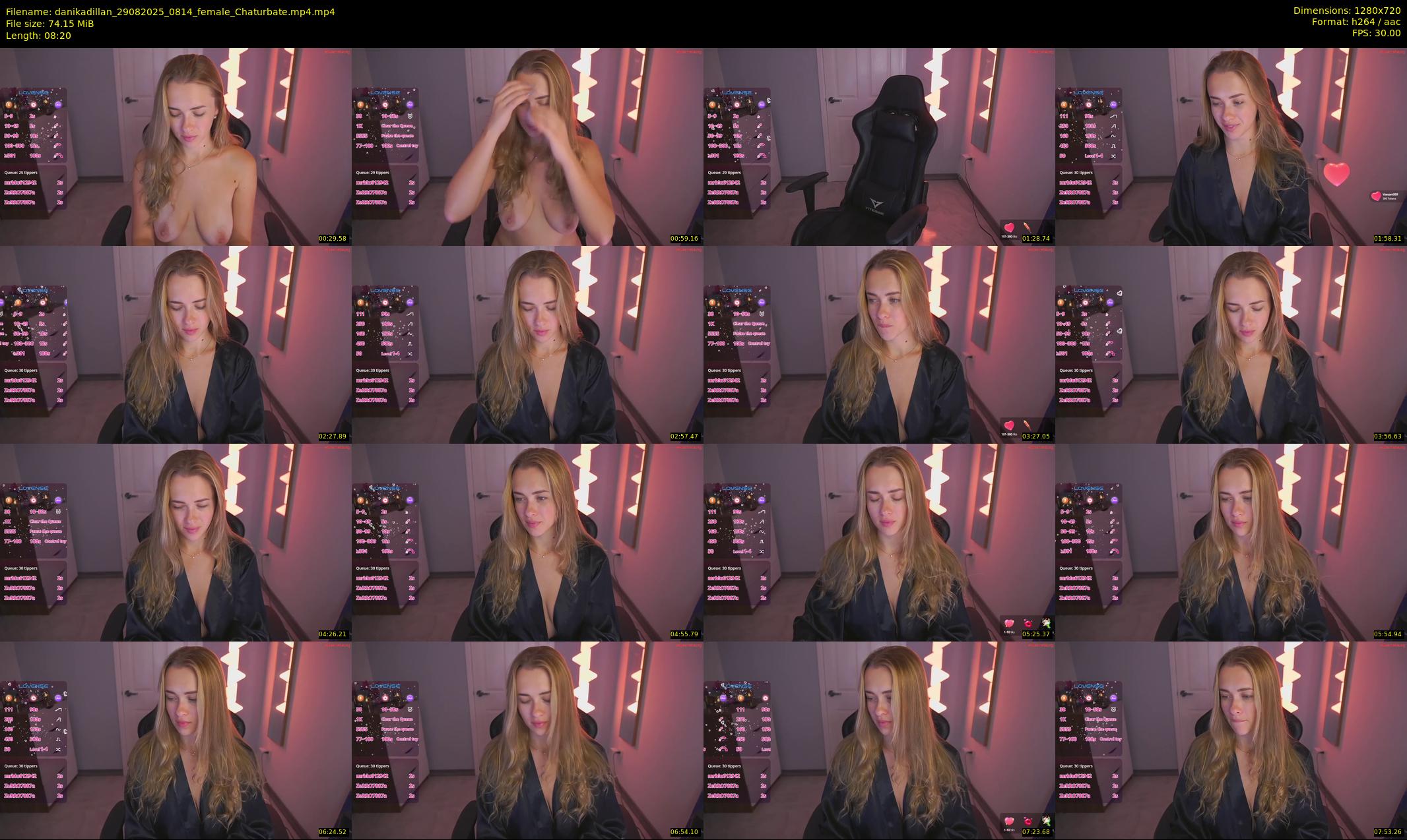 danikadillan — 9 minute Chaturbate female cam show recording, 720p, Aug 29, 2025
