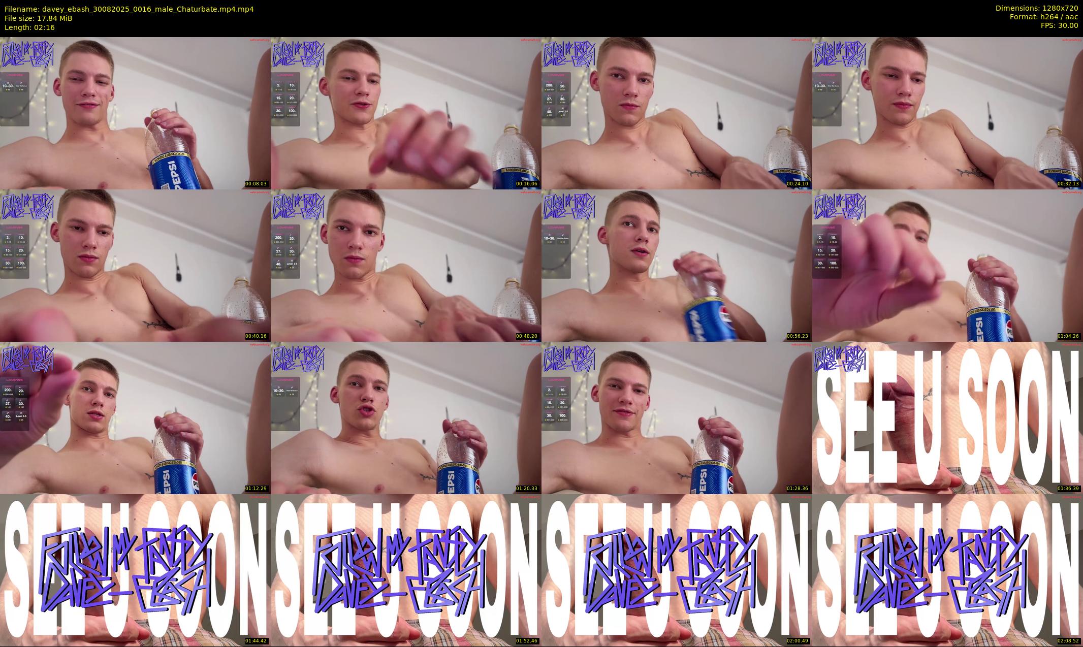 davey_ebash — 3 minute Chaturbate male cam show recording, 720p, Aug 30, 2025