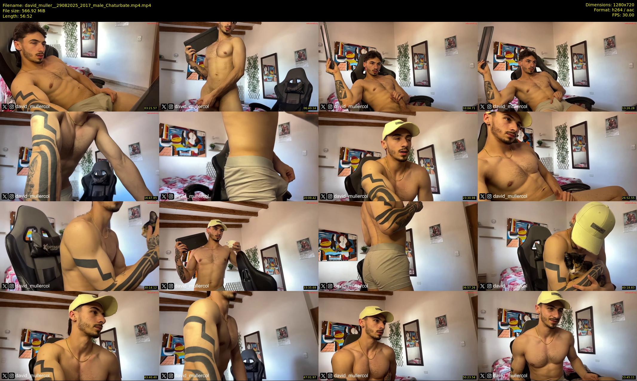 david_muller_ — 57 minute Chaturbate male cam show recording, 720p, Aug 29, 2025