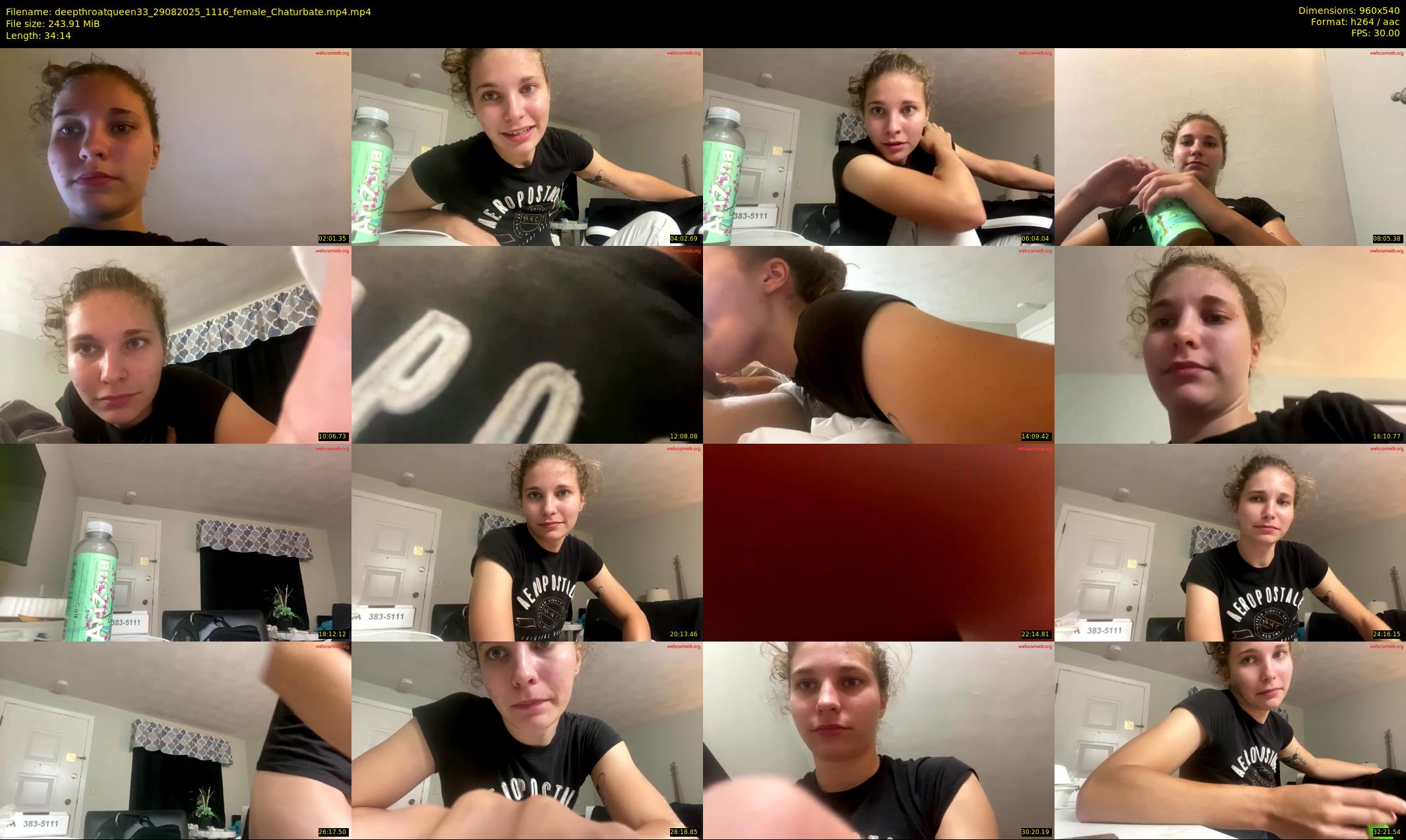 deepthroatqueen33 — 35 minute Chaturbate female cam show recording, 480p, Aug 29, 2025