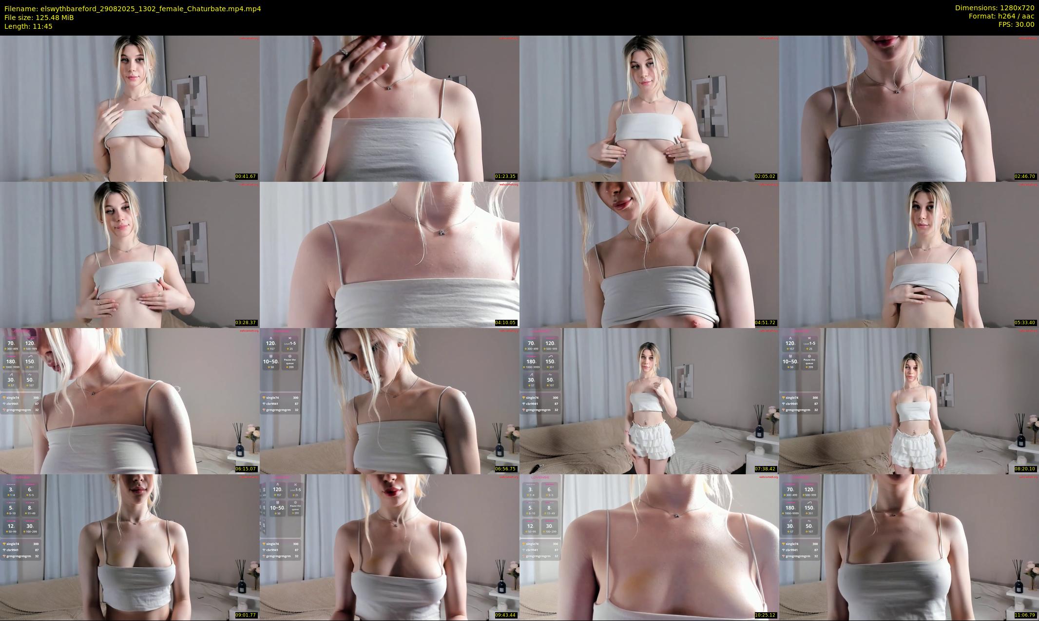 elswythbareford — 12 minute Chaturbate female cam show recording, 720p, Aug 29, 2025