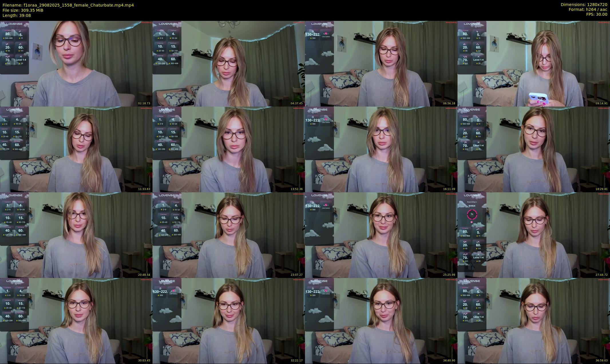 f1oraa — 40 minute Chaturbate female cam show recording, 720p, Aug 29, 2025