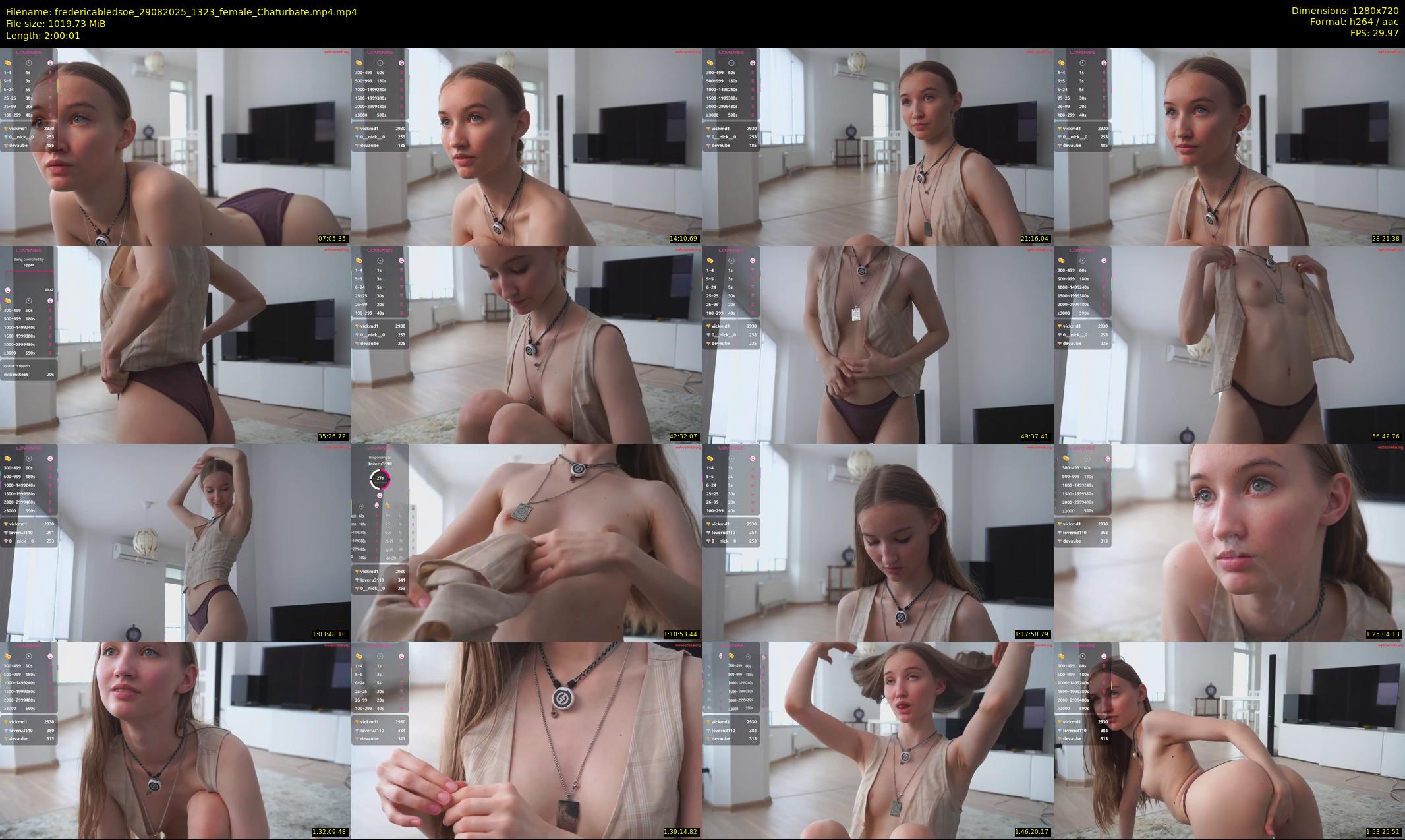 fredericabledsoe — 121 minute Chaturbate female cam show recording, 720p, Aug 29, 2025