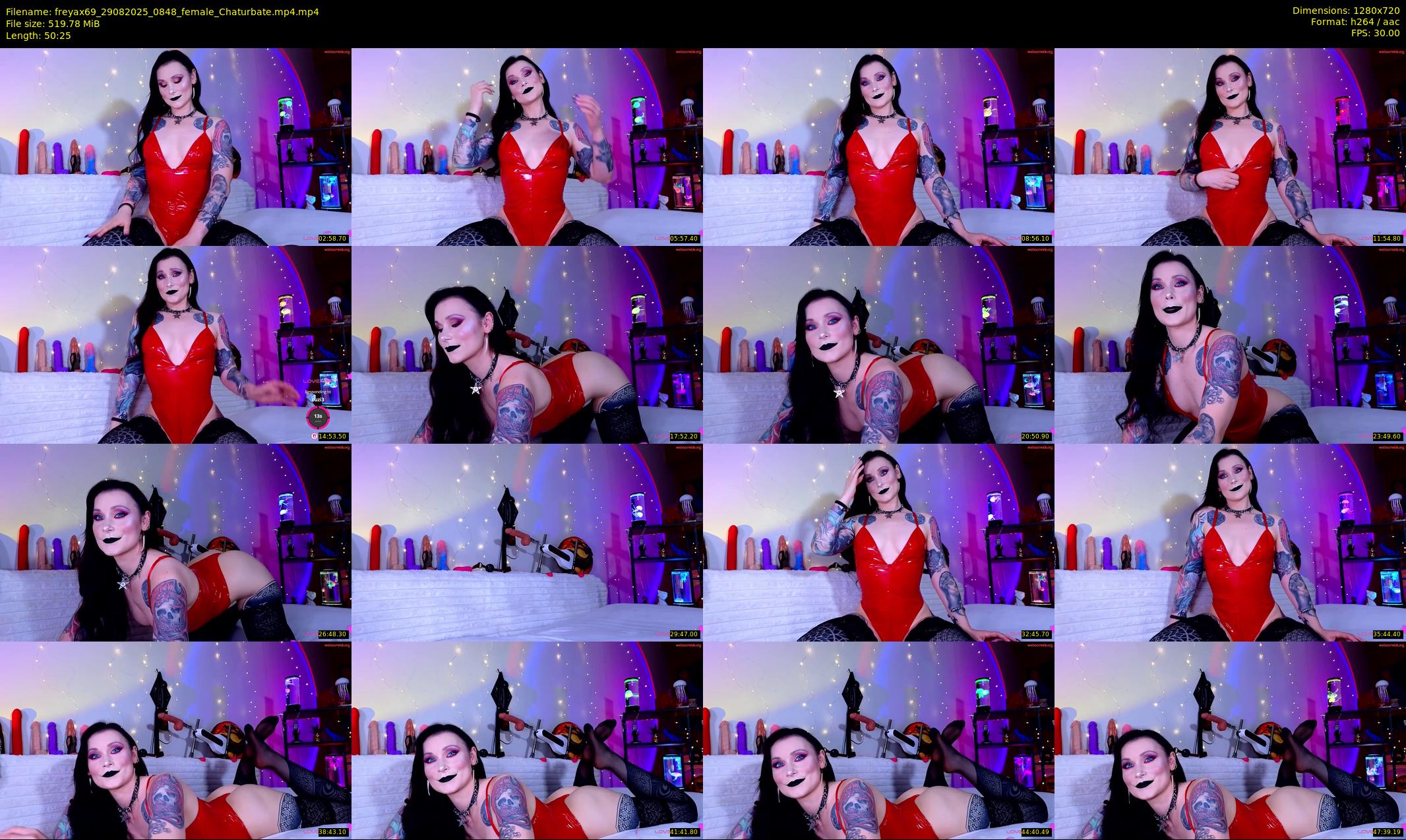 freyax69 — 51 minute Chaturbate female cam show recording, 720p, Aug 29, 2025