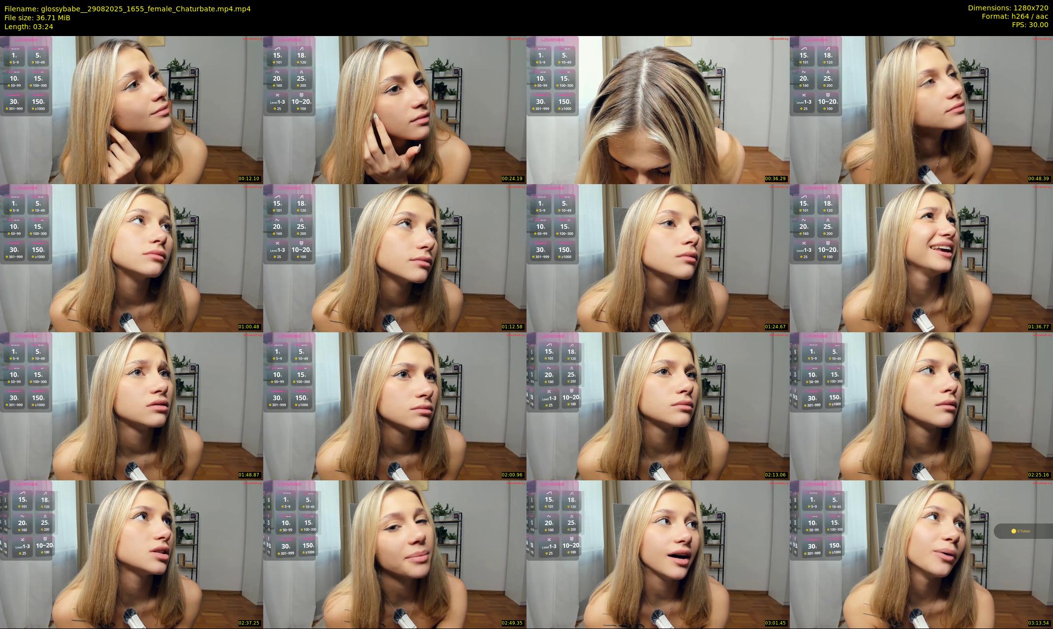 glossybabe_ — 4 minute Chaturbate female cam show recording, 720p, Aug 29, 2025