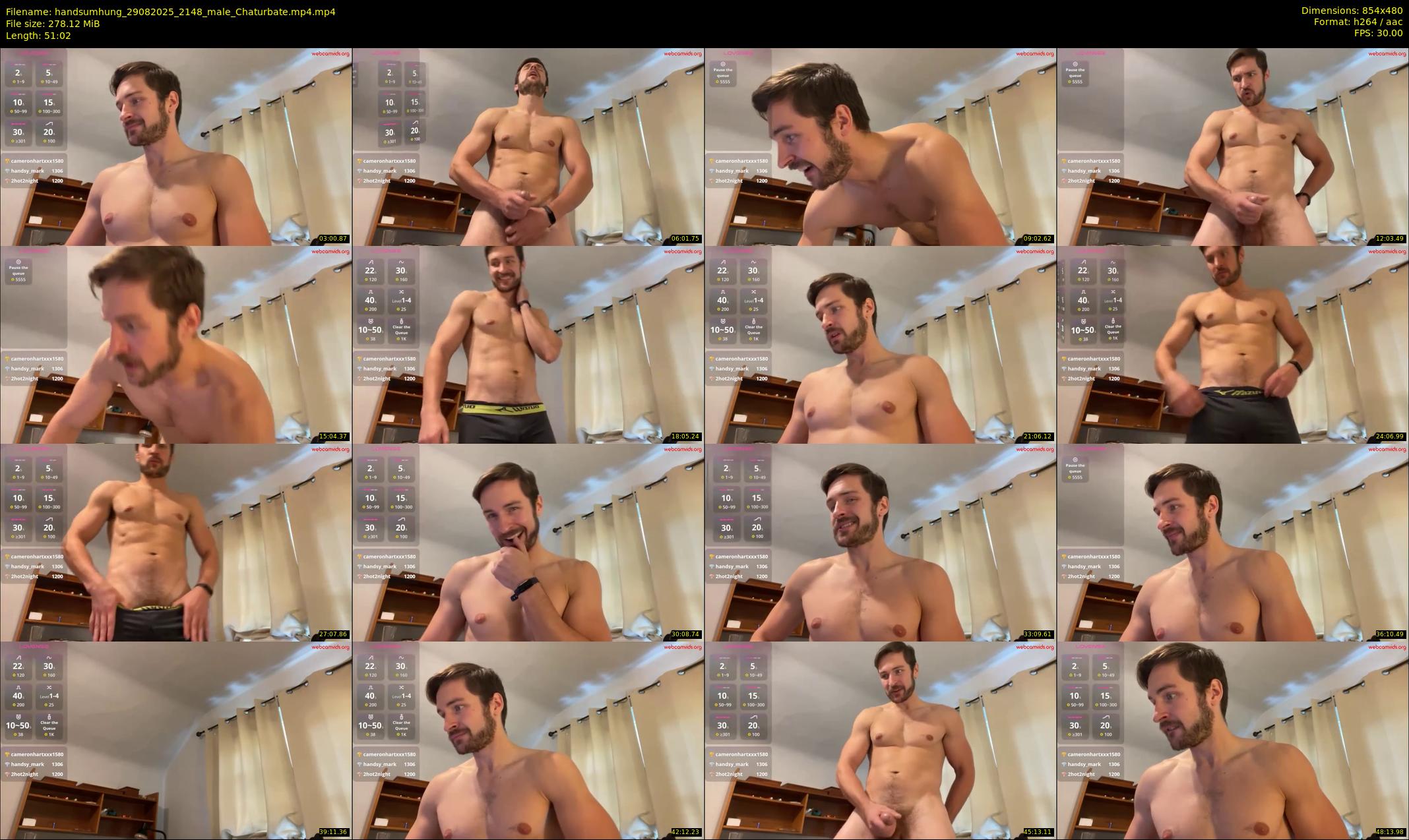 handsumhung — 52 minute Chaturbate male cam show recording, 480p, Aug 29, 2025