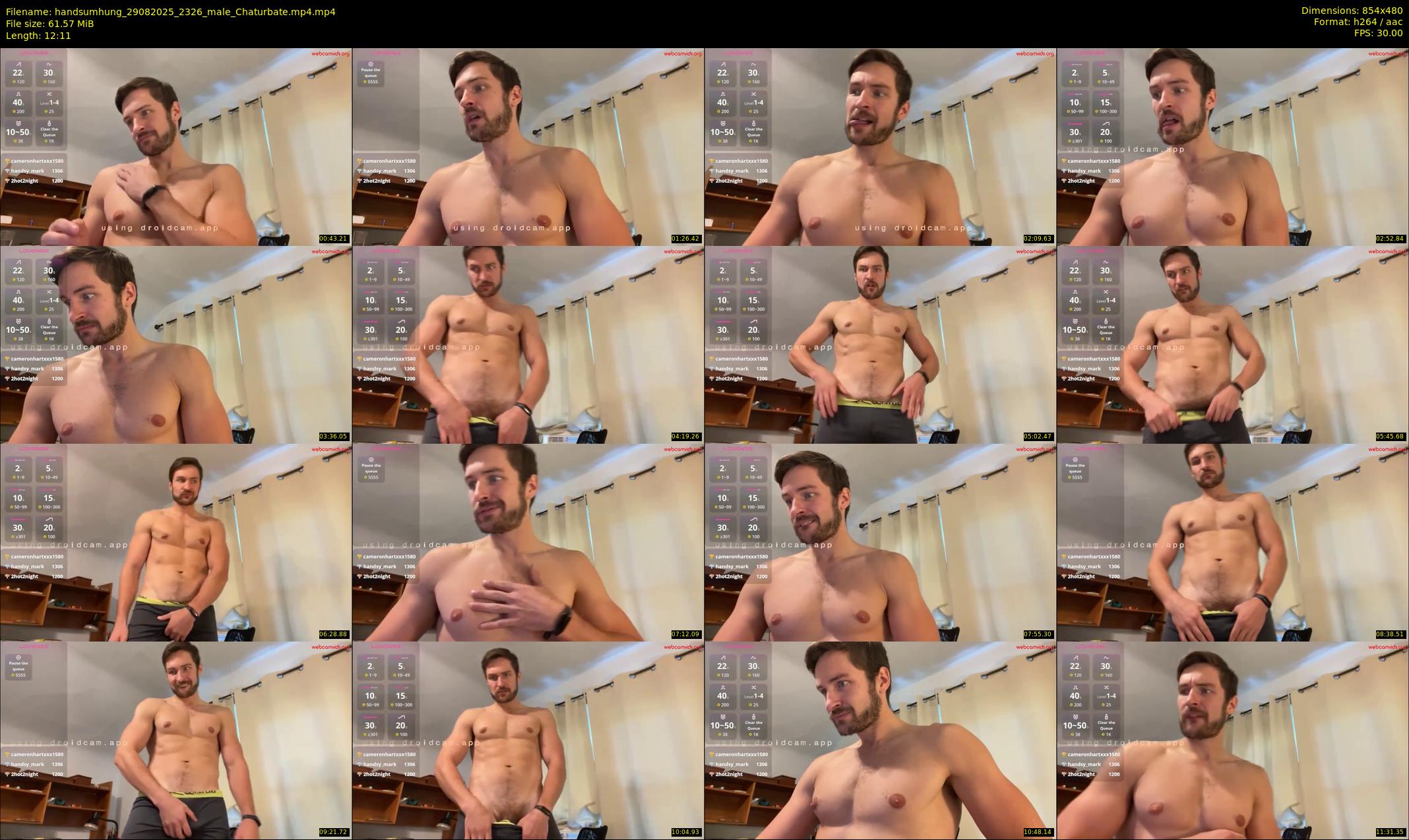handsumhung — 13 minute Chaturbate male cam show recording, 480p, Aug 29, 2025