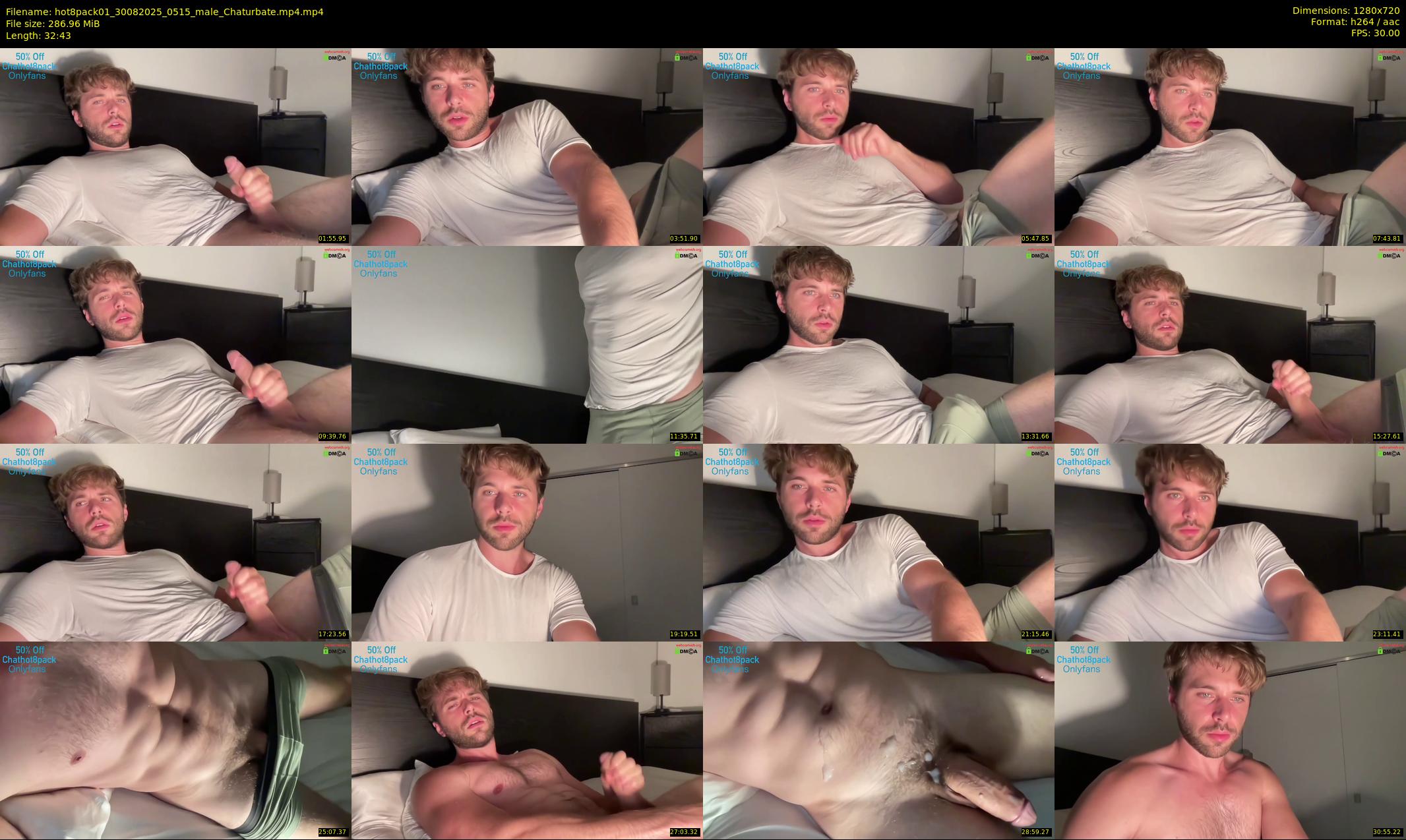 hot8pack01 — 33 minute Chaturbate male cam show recording, 720p, Aug 30, 2025