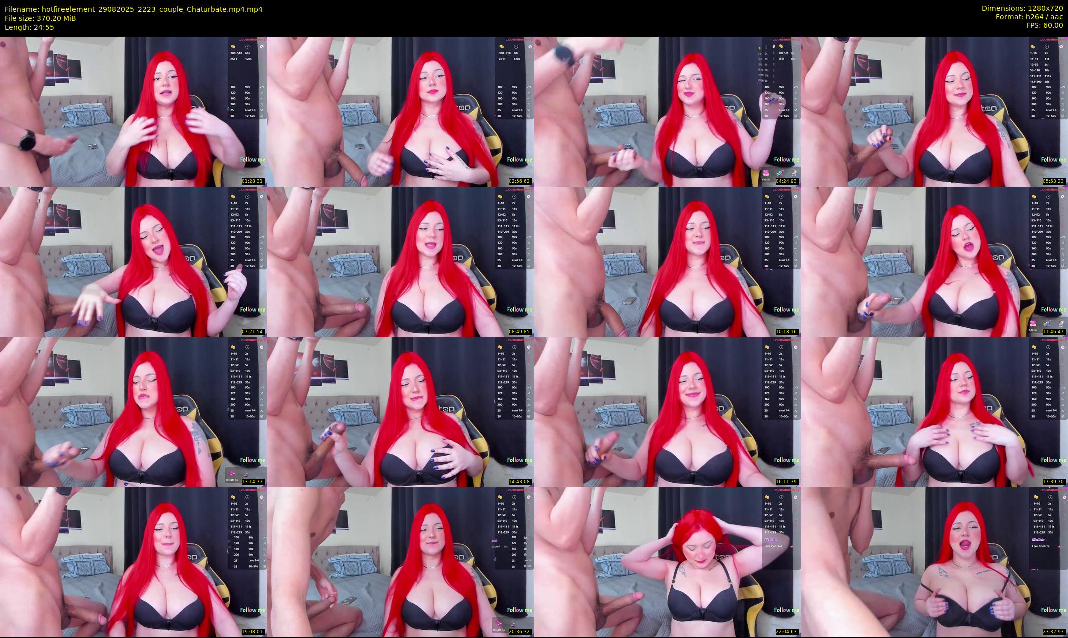 hotfireelement — 25 minute Chaturbate couple cam show recording, 720p, Aug 29, 2025