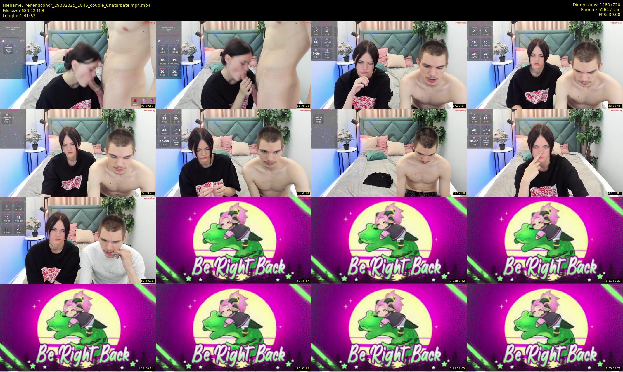 irenendconor — 102 minute Chaturbate couple cam show recording, 720p, Aug 29, 2025