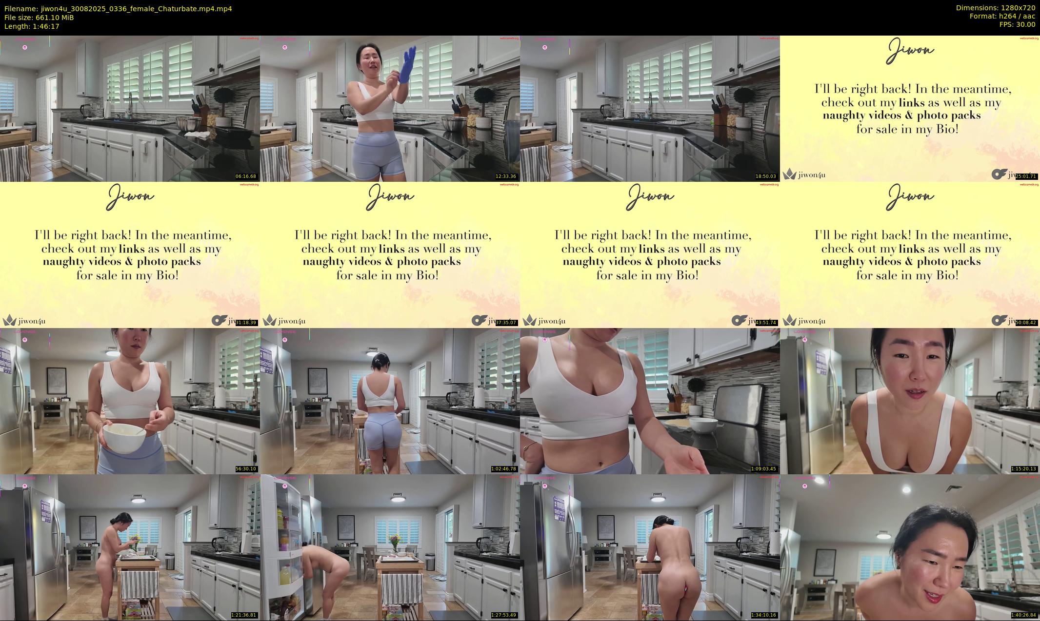 jiwon4u — 107 minute Chaturbate female cam show recording, 720p, Aug 30, 2025