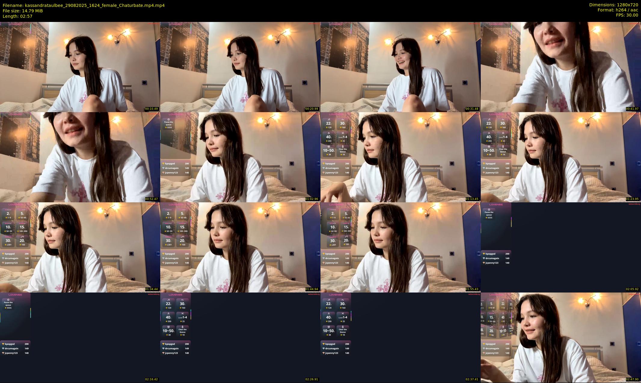 kassandrataulbee — 3 minute Chaturbate female cam show recording, 720p, Aug 29, 2025