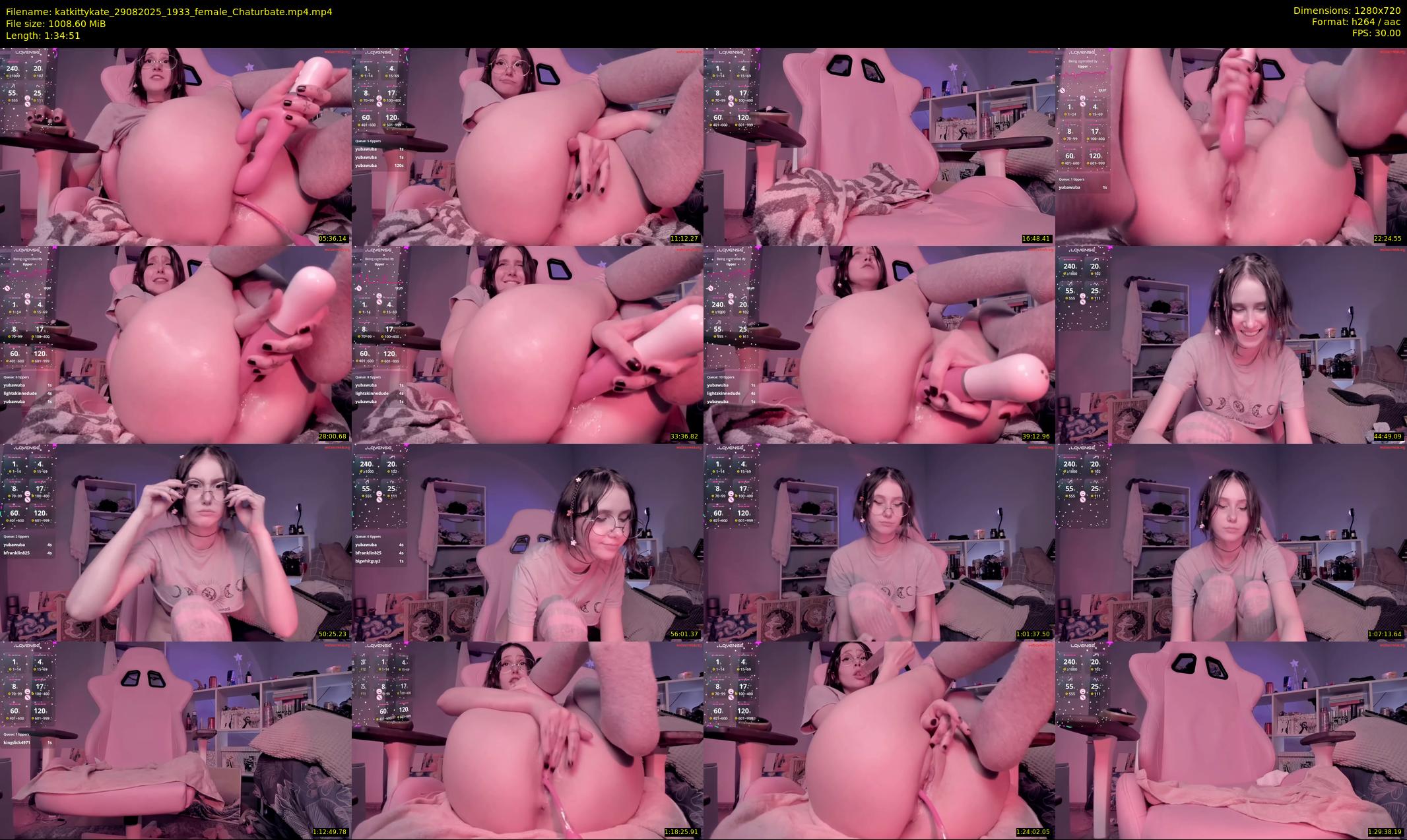 katkittykate — 95 minute Chaturbate female cam show recording, 720p, Aug 29, 2025