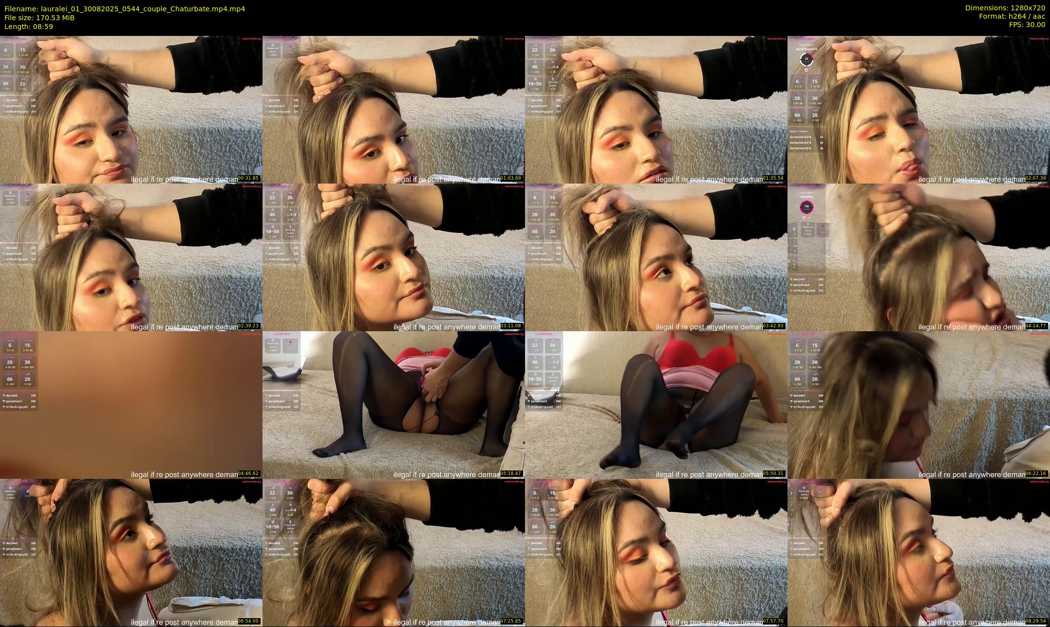 lauralei_01 — 9 minute Chaturbate couple cam show recording, 720p, Aug 30, 2025