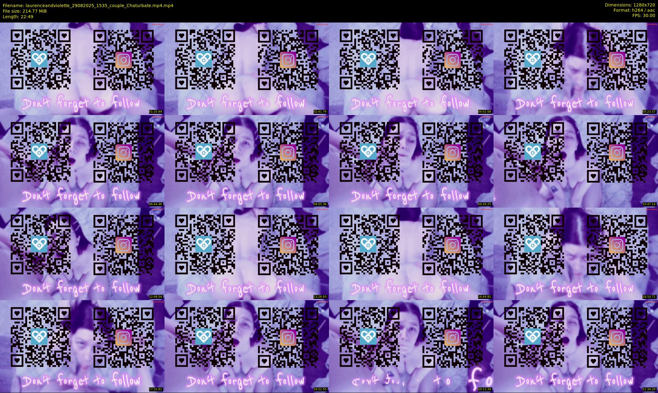 laurenceandviolette — 23 minute Chaturbate couple cam show recording, 720p, Aug 29, 2025