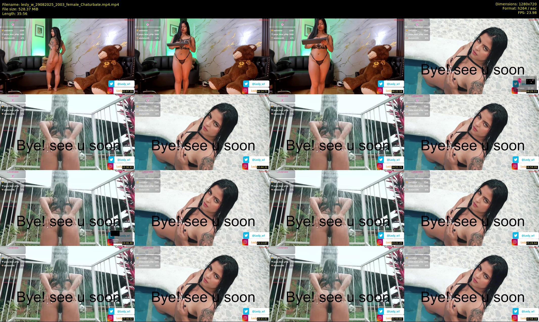 lesly_w — 36 minute Chaturbate female cam show recording, 720p, Aug 29, 2025