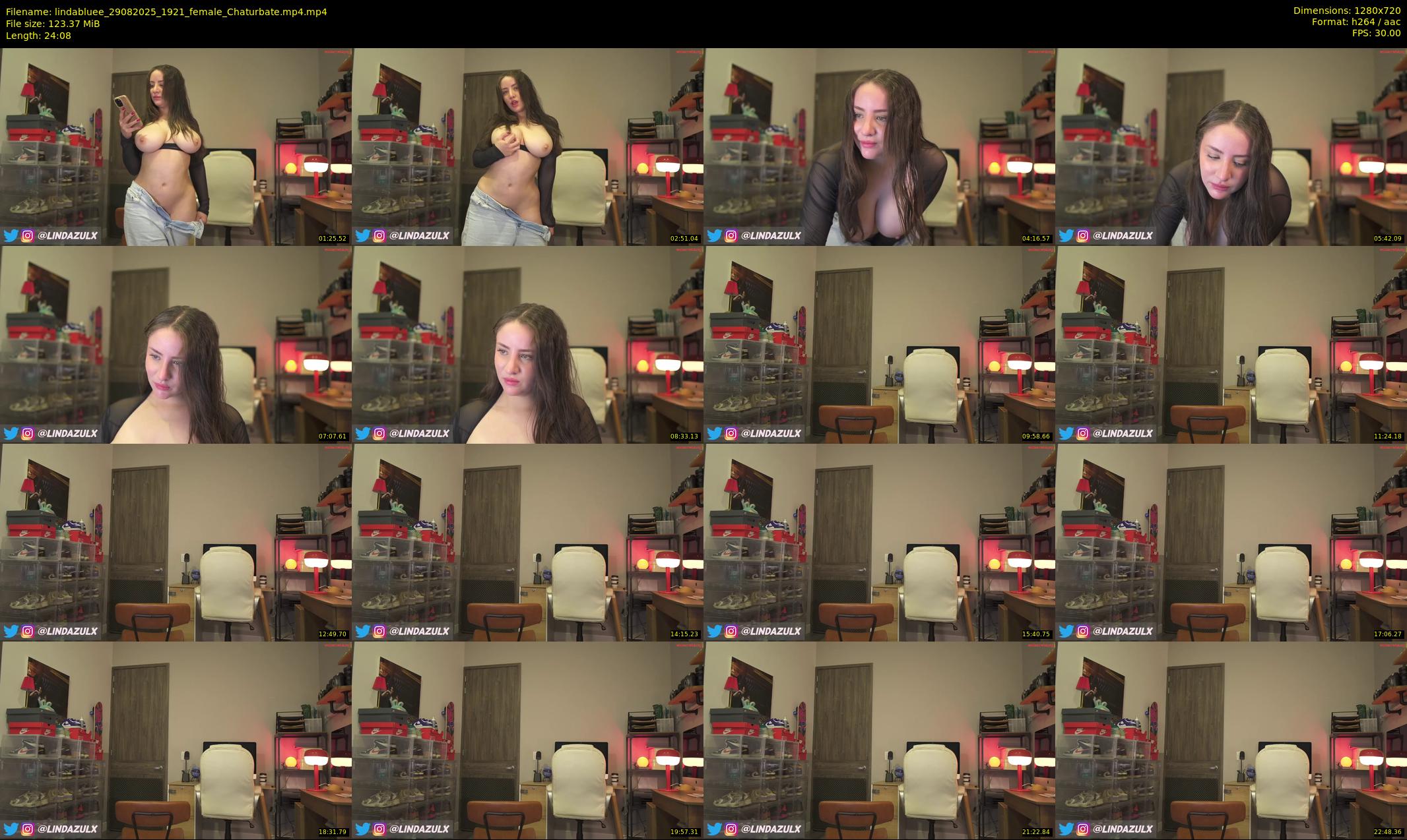 lindabluee — 25 minute Chaturbate female cam show recording, 720p, Aug 29, 2025