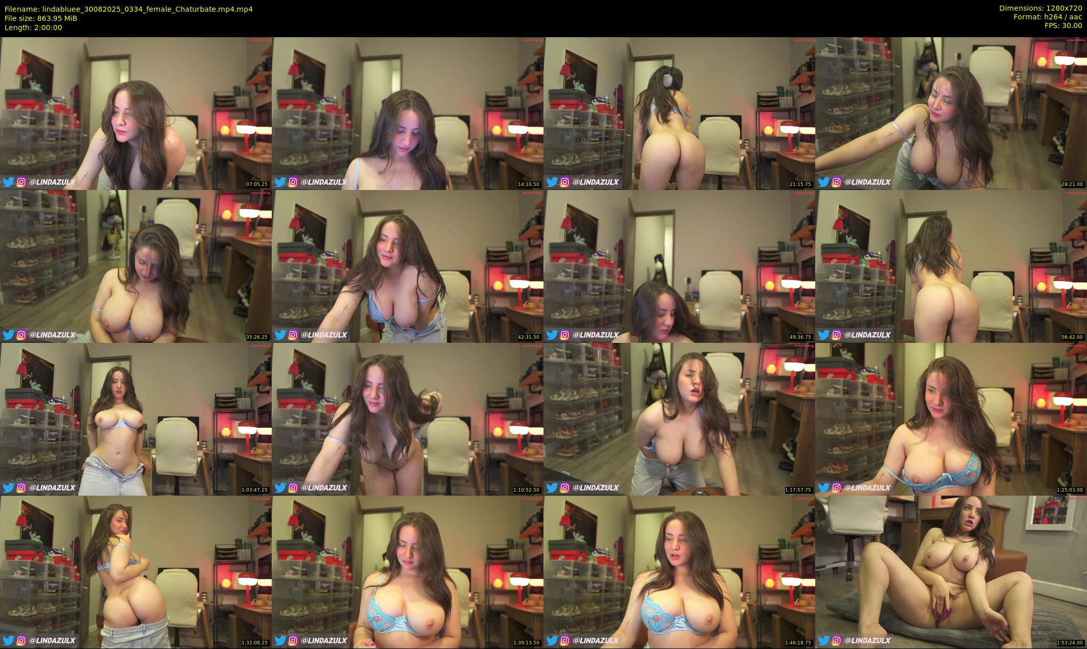 lindabluee — 120 minute Chaturbate female cam show recording, 720p, Aug 30, 2025