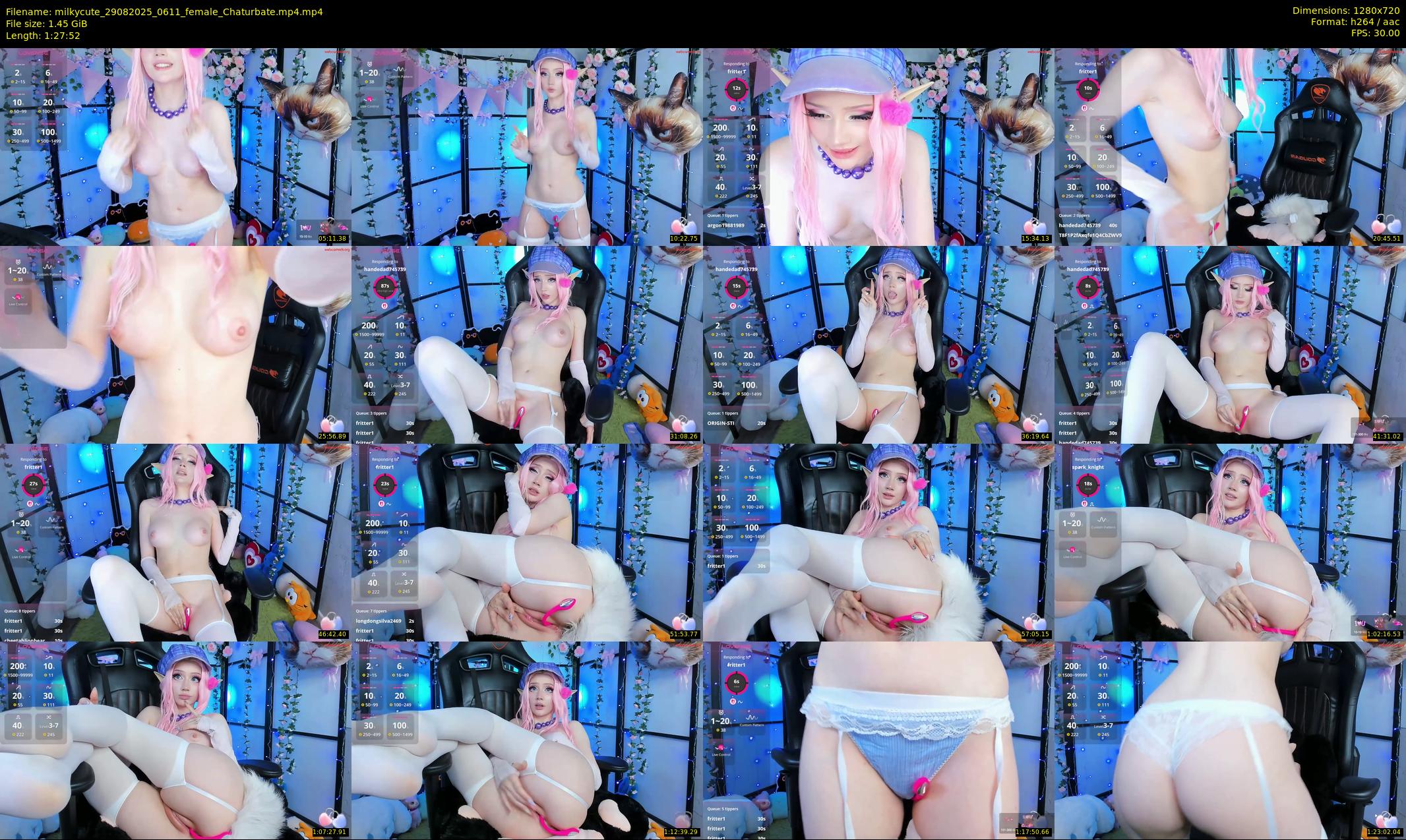 milkycute — 88 minute Chaturbate female cam show recording, 720p, Aug 29, 2025