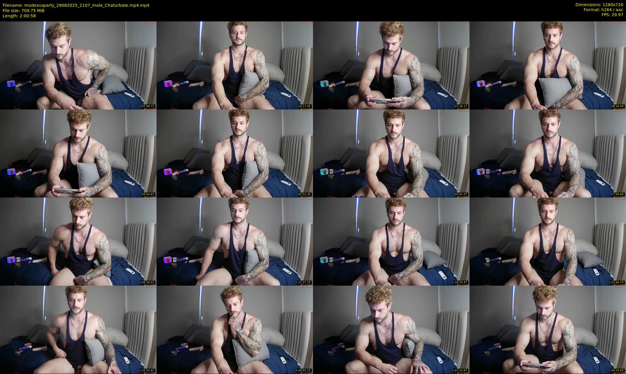 modexusparty — 121 minute Chaturbate male cam show recording, 720p, Aug 29, 2025