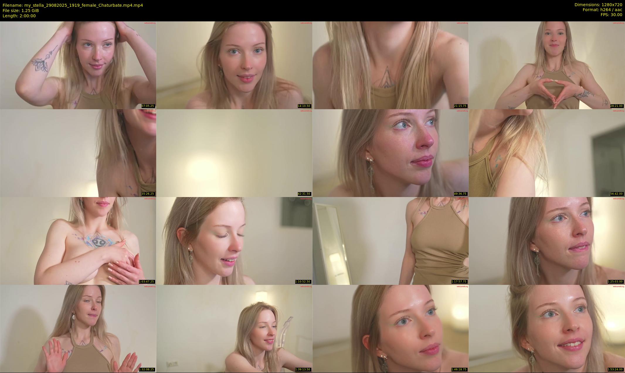 my_stella — 120 minute Chaturbate female cam show recording, 720p, Aug 29, 2025