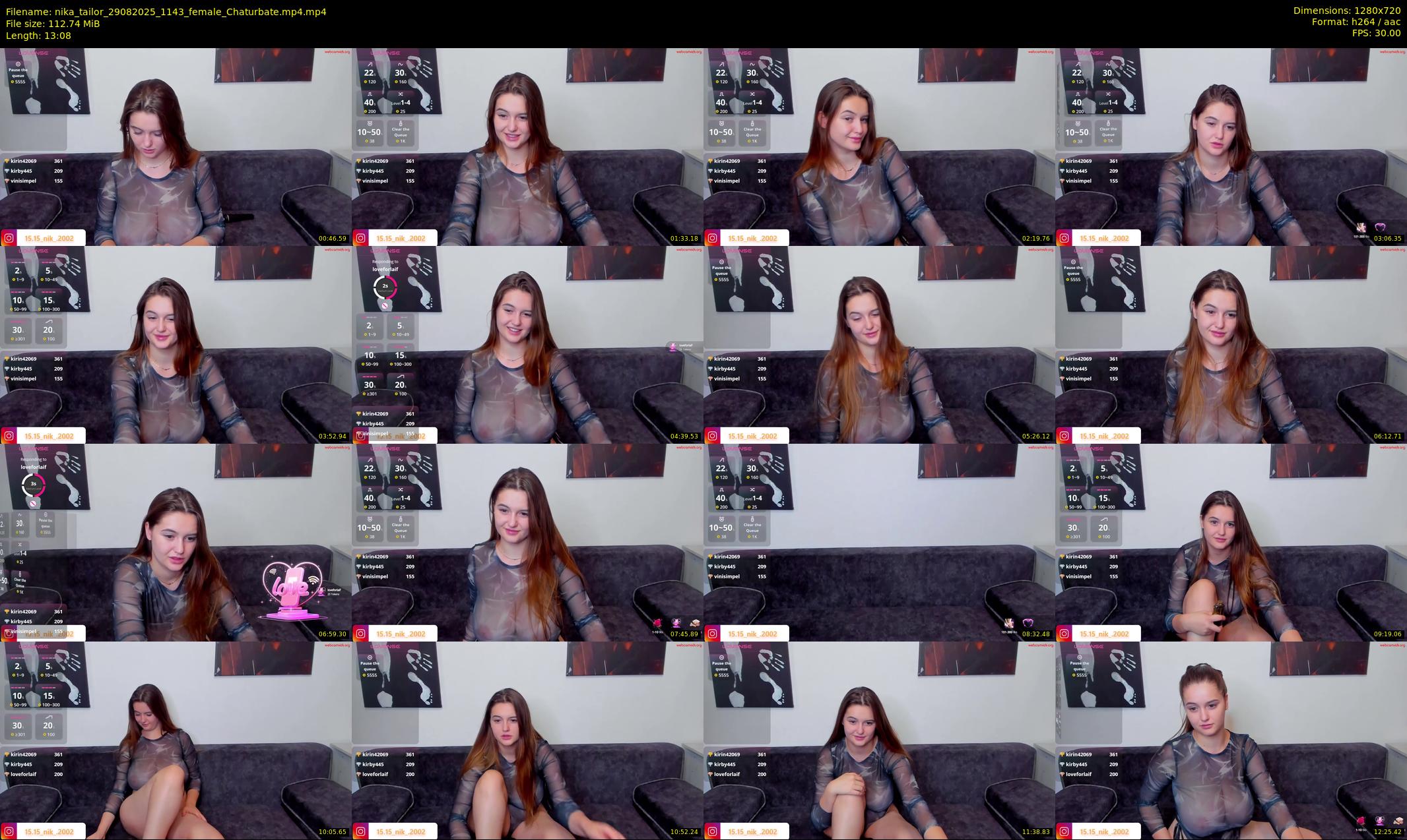 nika_tailor — 14 minute Chaturbate female cam show recording, 720p, Aug 29, 2025
