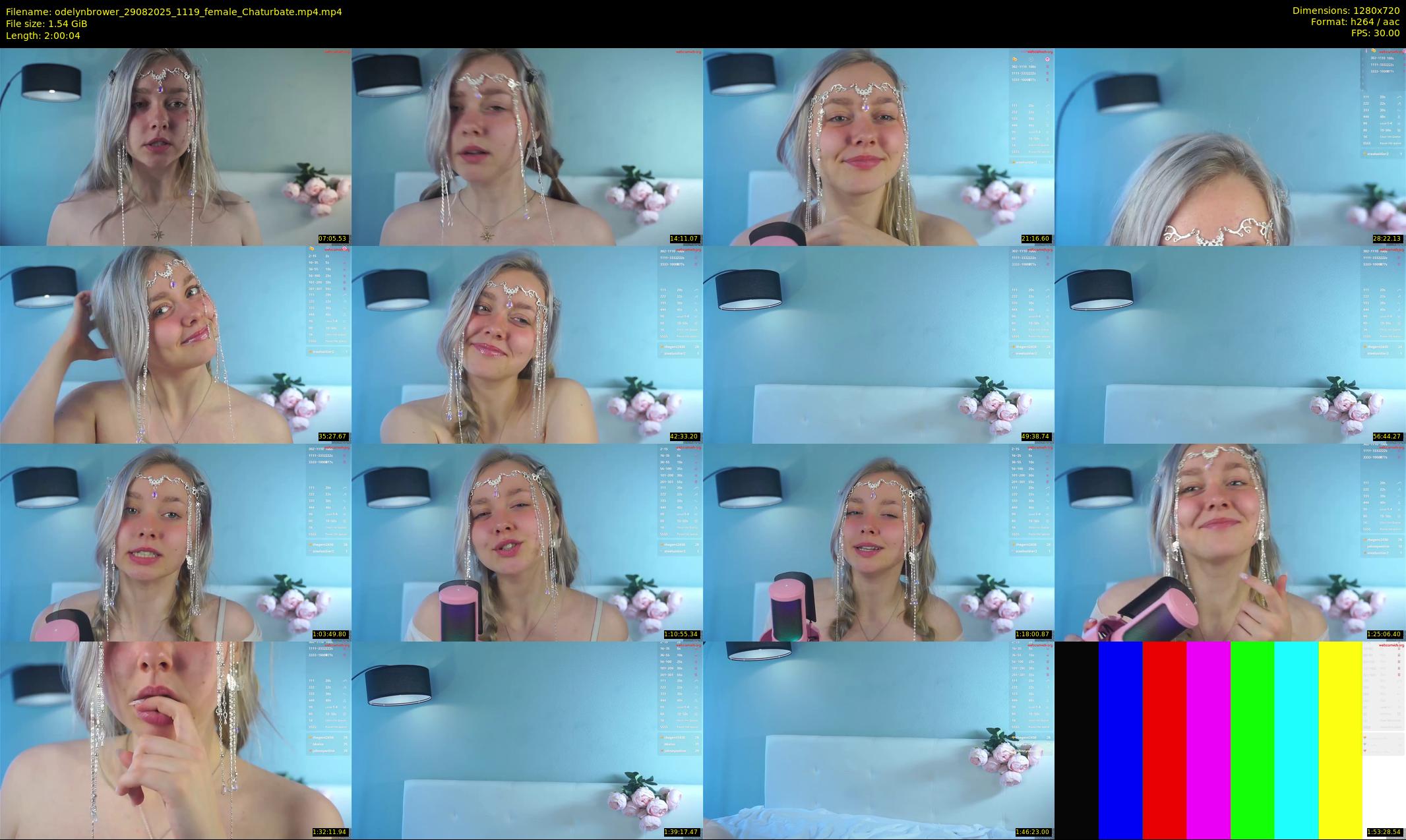 odelynbrower — 121 minute Chaturbate female cam show recording, 720p, Aug 29, 2025