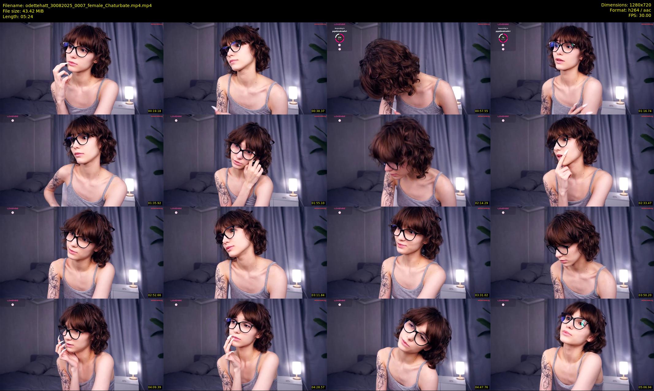 odettehatt — 6 minute Chaturbate female cam show recording, 720p, Aug 30, 2025