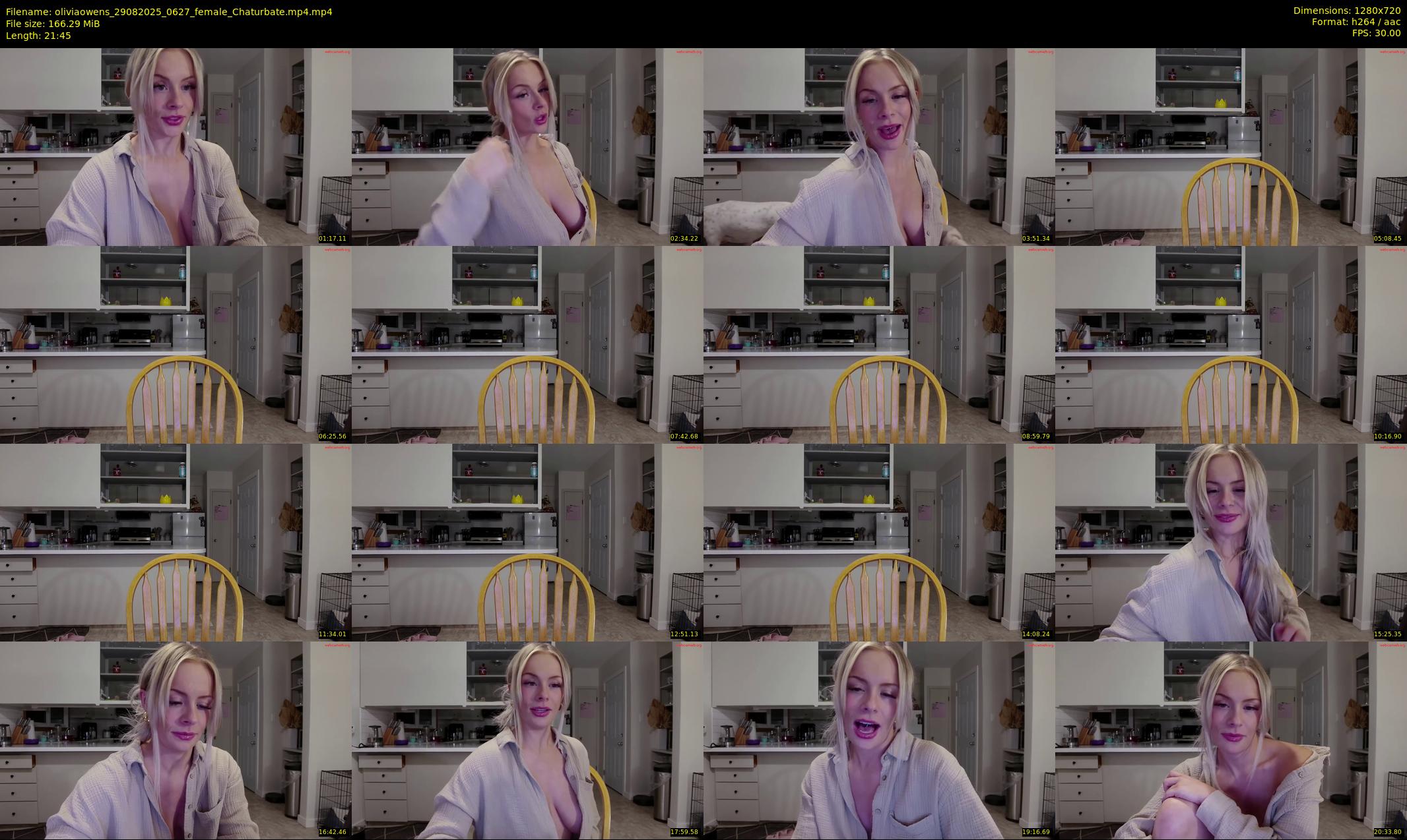 oliviaowens — 22 minute Chaturbate female cam show recording, 720p, Aug 29, 2025