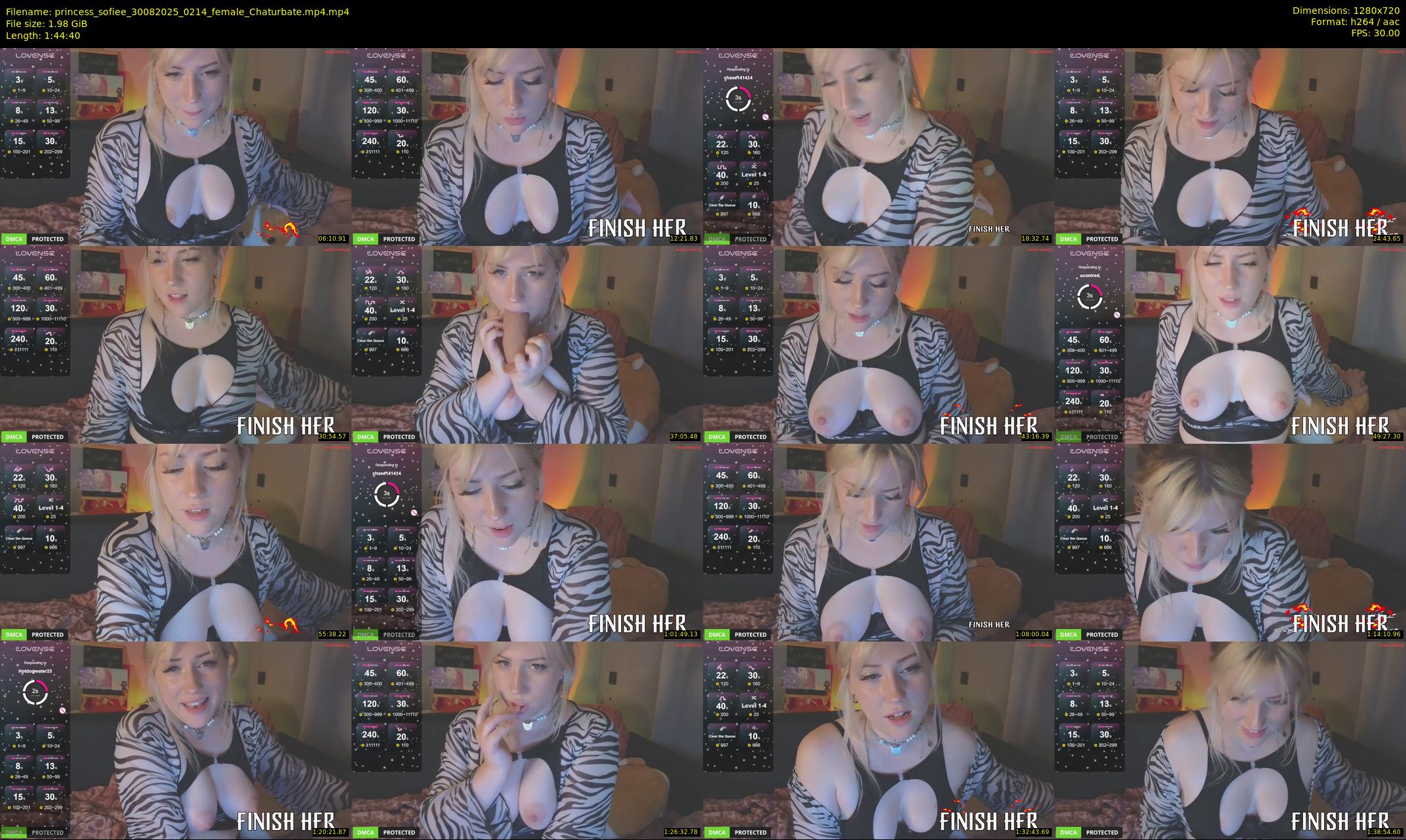 princess_sofiee — 105 minute Chaturbate female cam show recording, 720p, Aug 30, 2025
