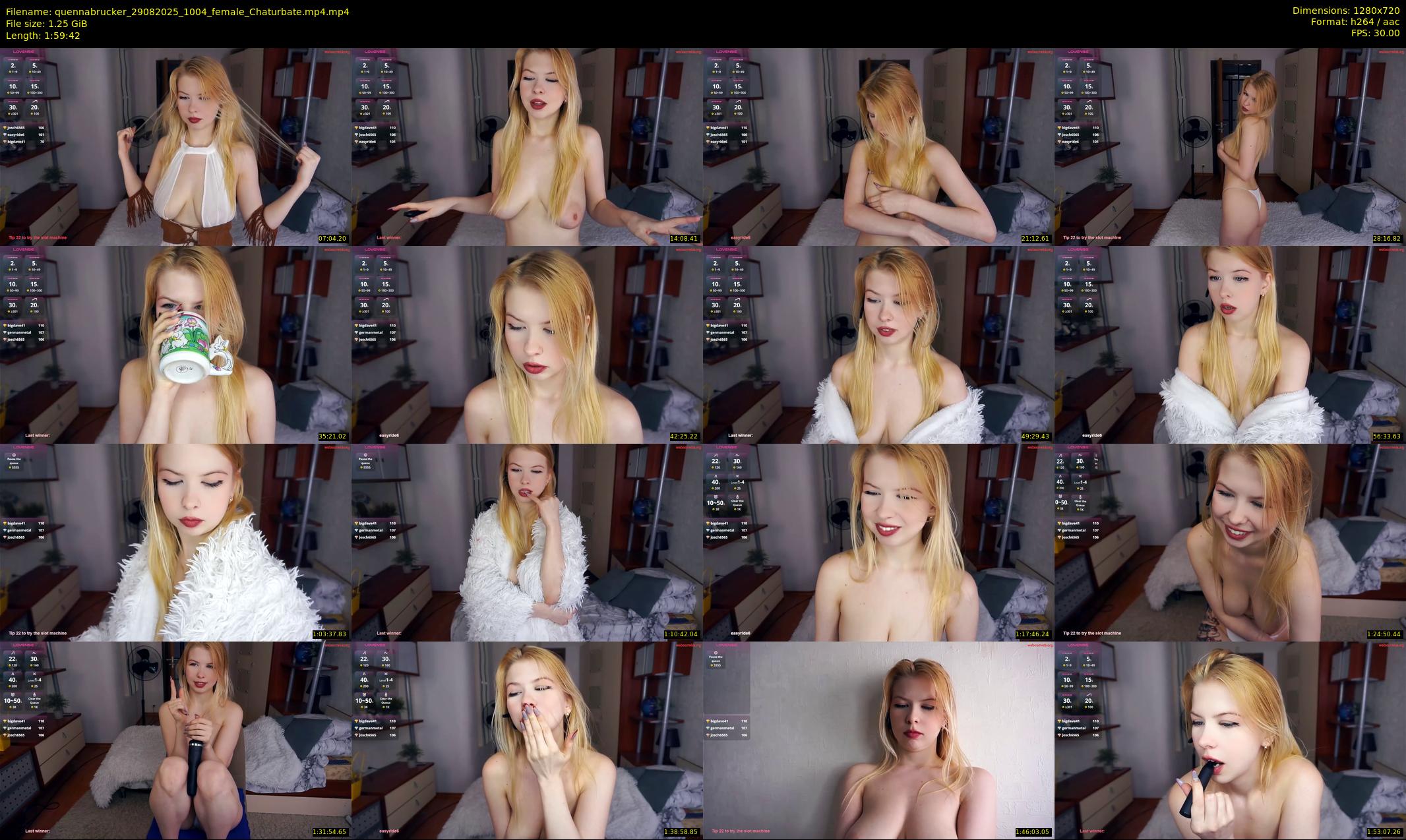 quennabrucker — 120 minute Chaturbate female cam show recording, 720p, Aug 29, 2025