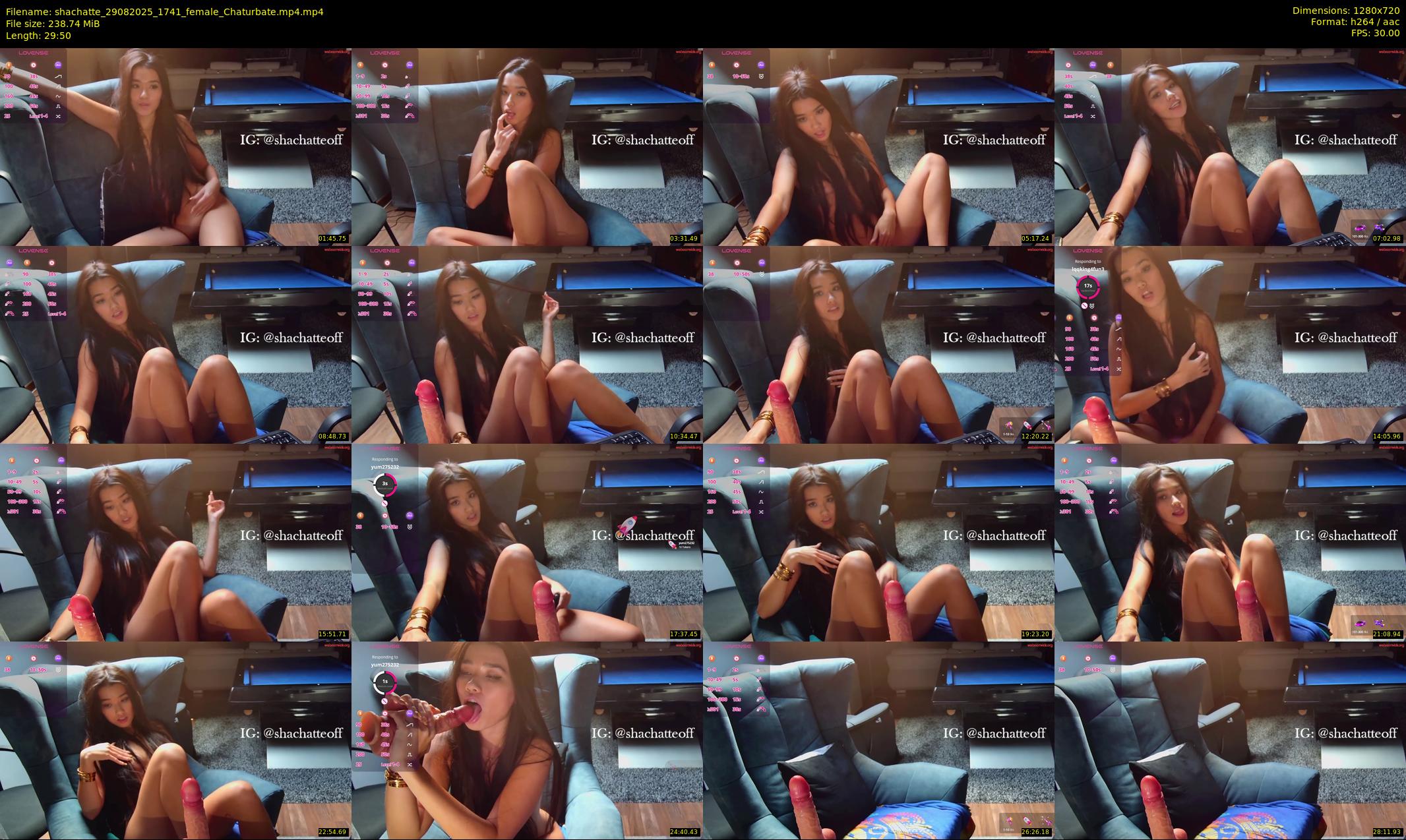 shachatte — 30 minute Chaturbate couple cam show recording, 720p, Aug 29, 2025