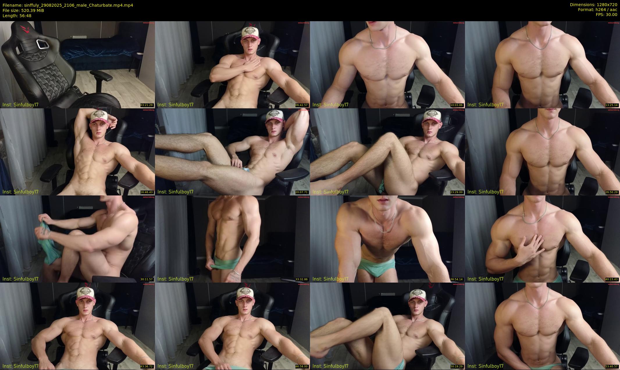 sinffuly — 57 minute Chaturbate male cam show recording, 720p, Aug 29, 2025