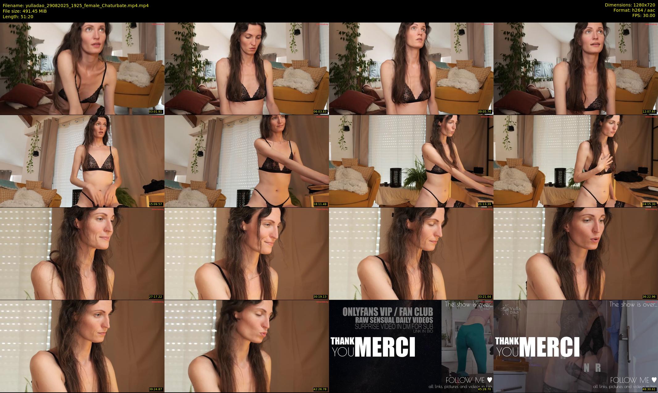 yulladao — 52 minute Chaturbate female cam show recording, 720p, Aug 29, 2025
